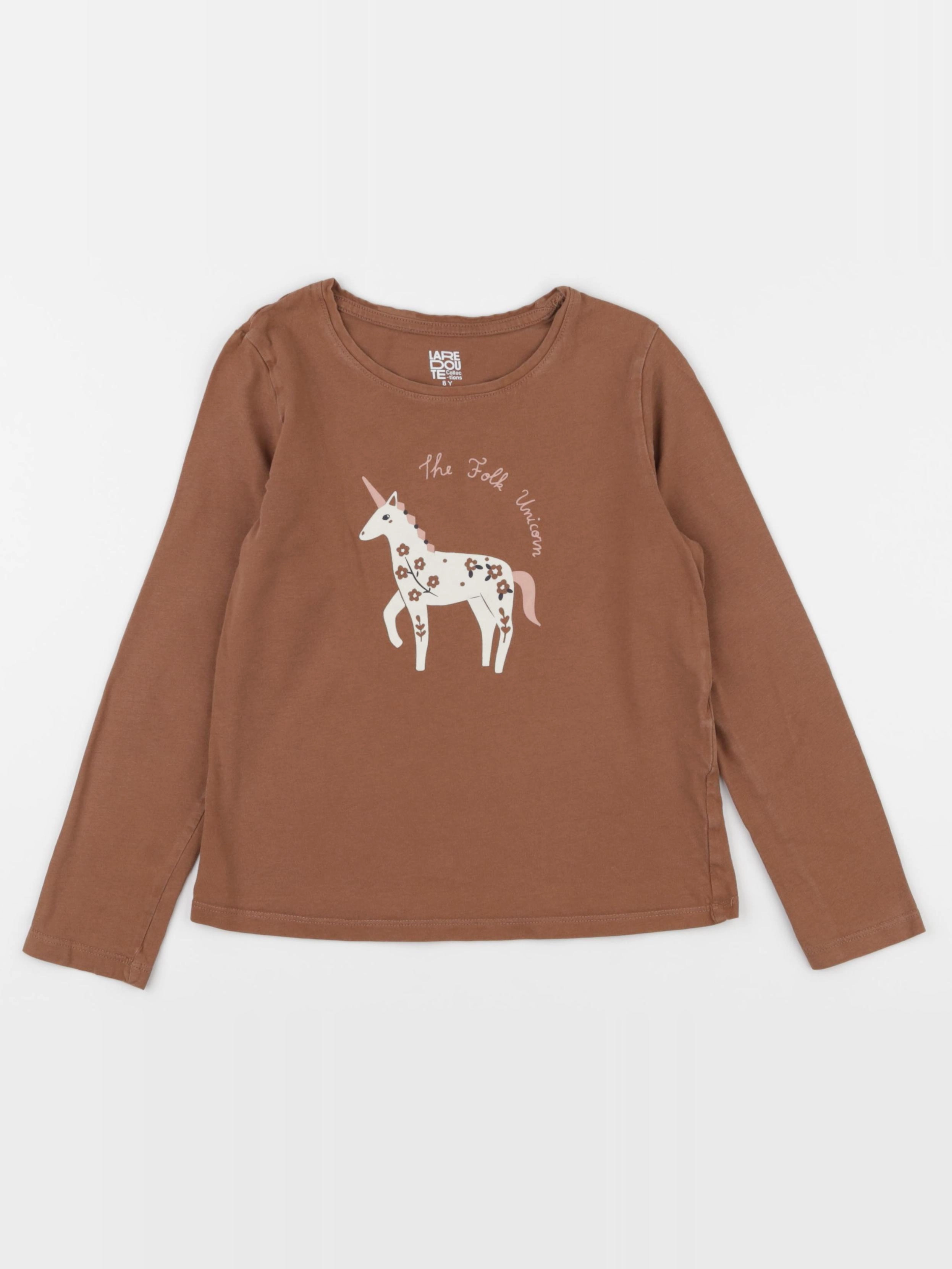 La Redoute - tee-shirt marron - 8 ans