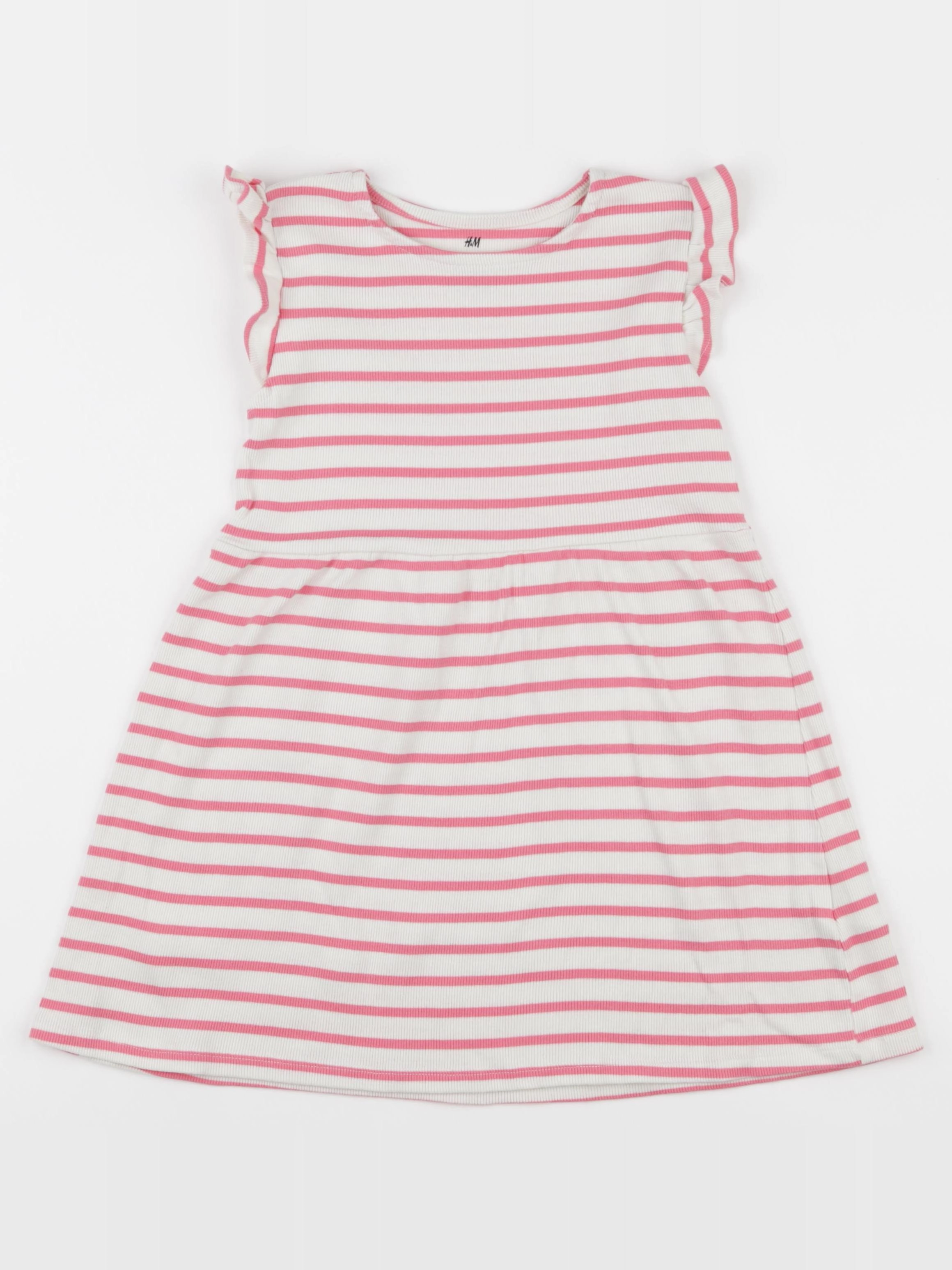 H&M - robe blanc, rose - 6 ans