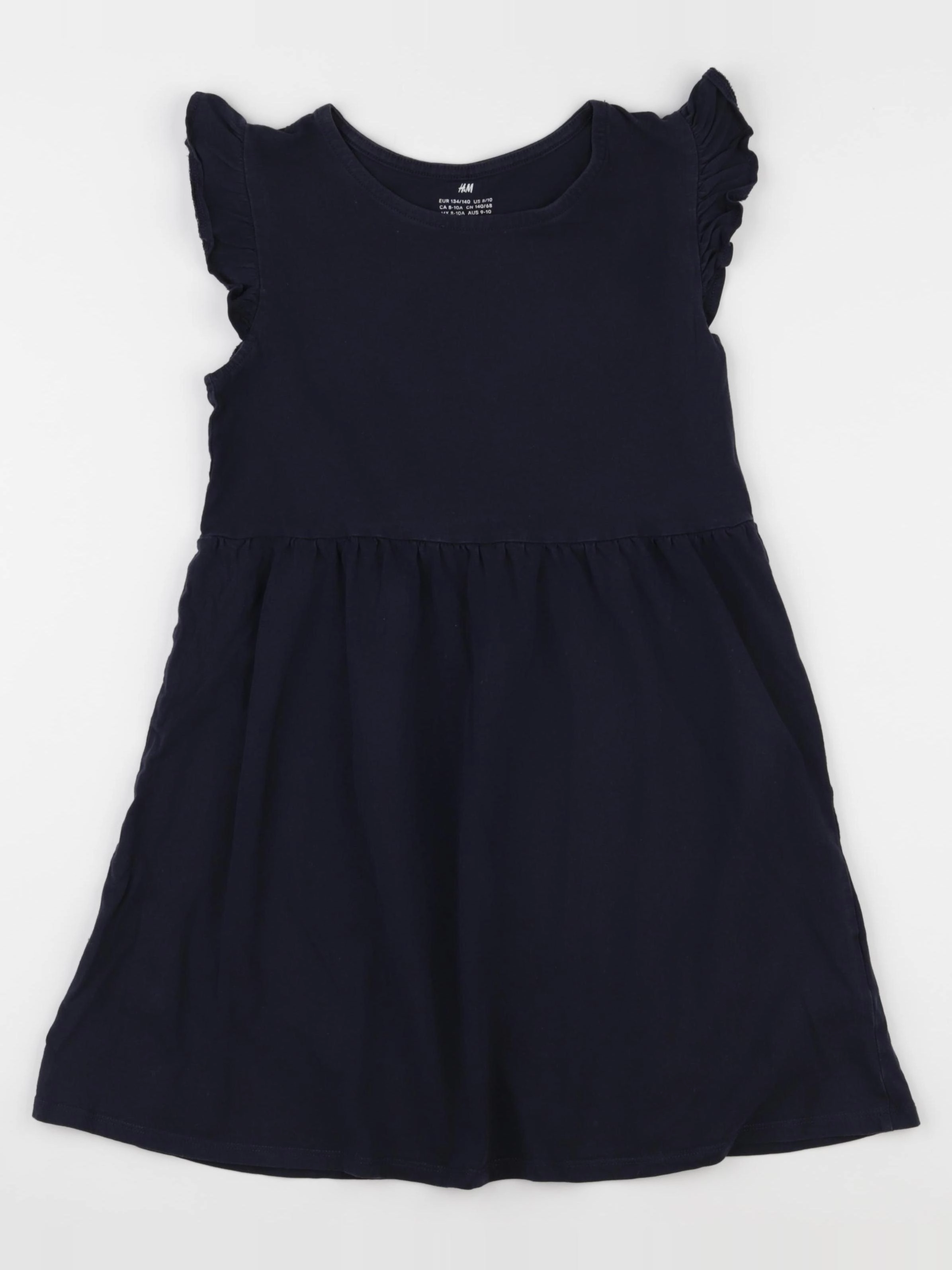 H&M - robe bleu - 8 ans