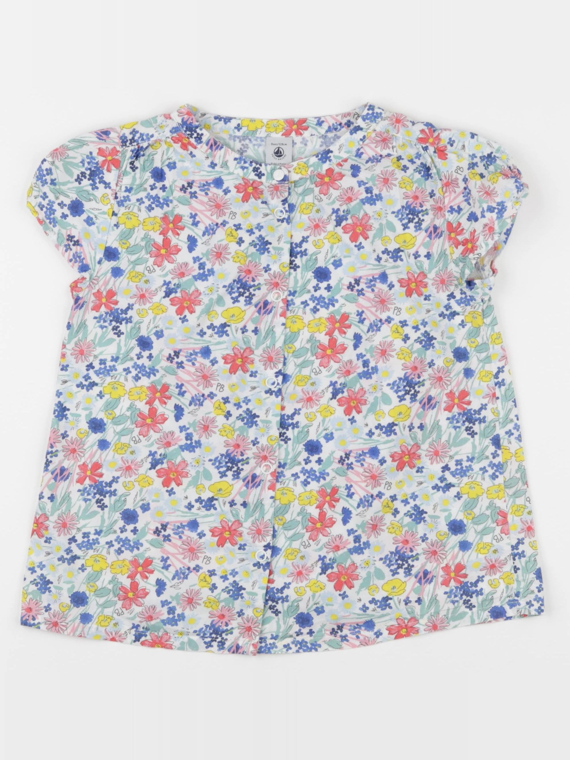 Petit Bateau - blouse multicolore - 8 ans