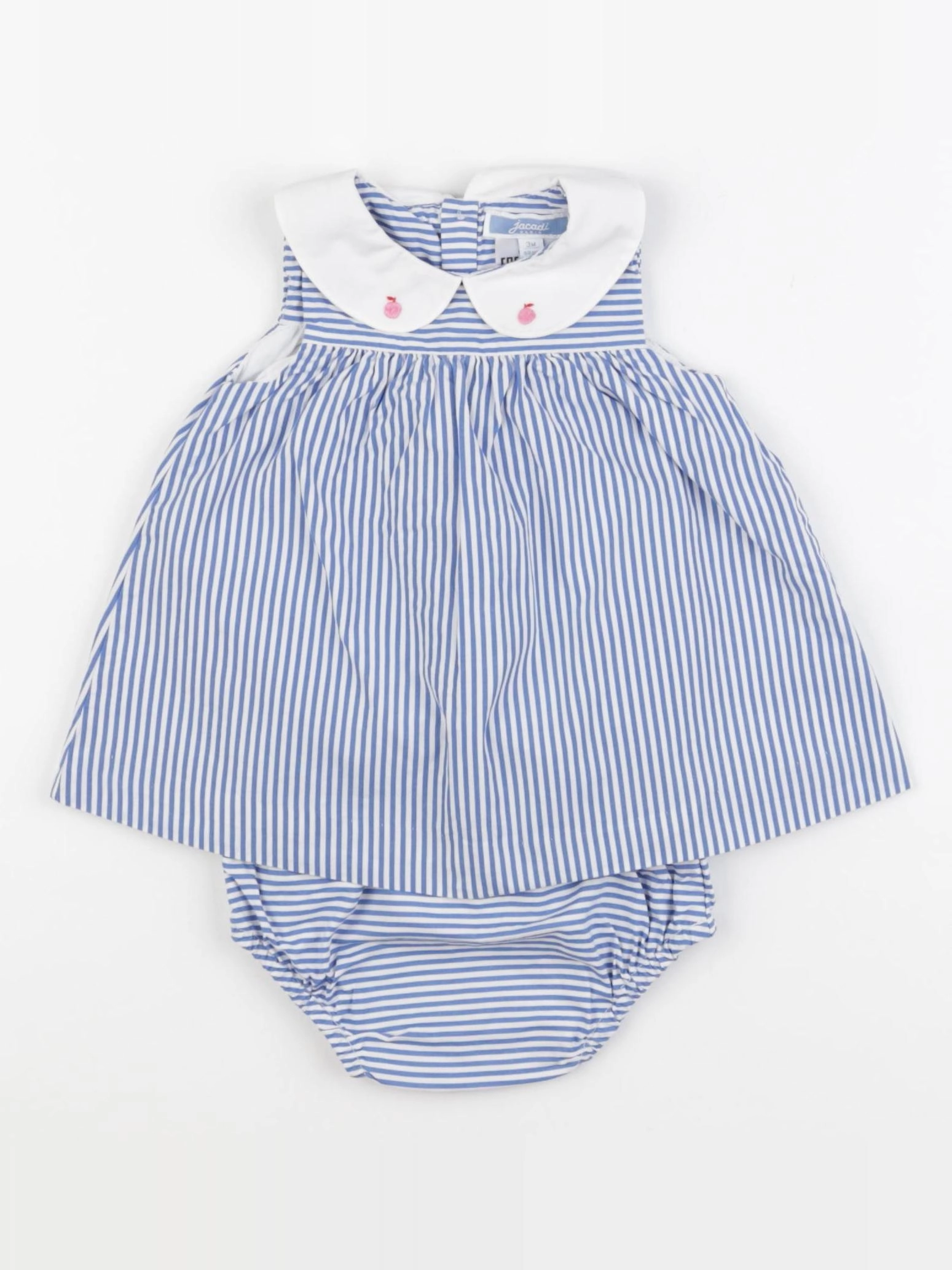 Jacadi - robe bleu, blanc - 3 mois