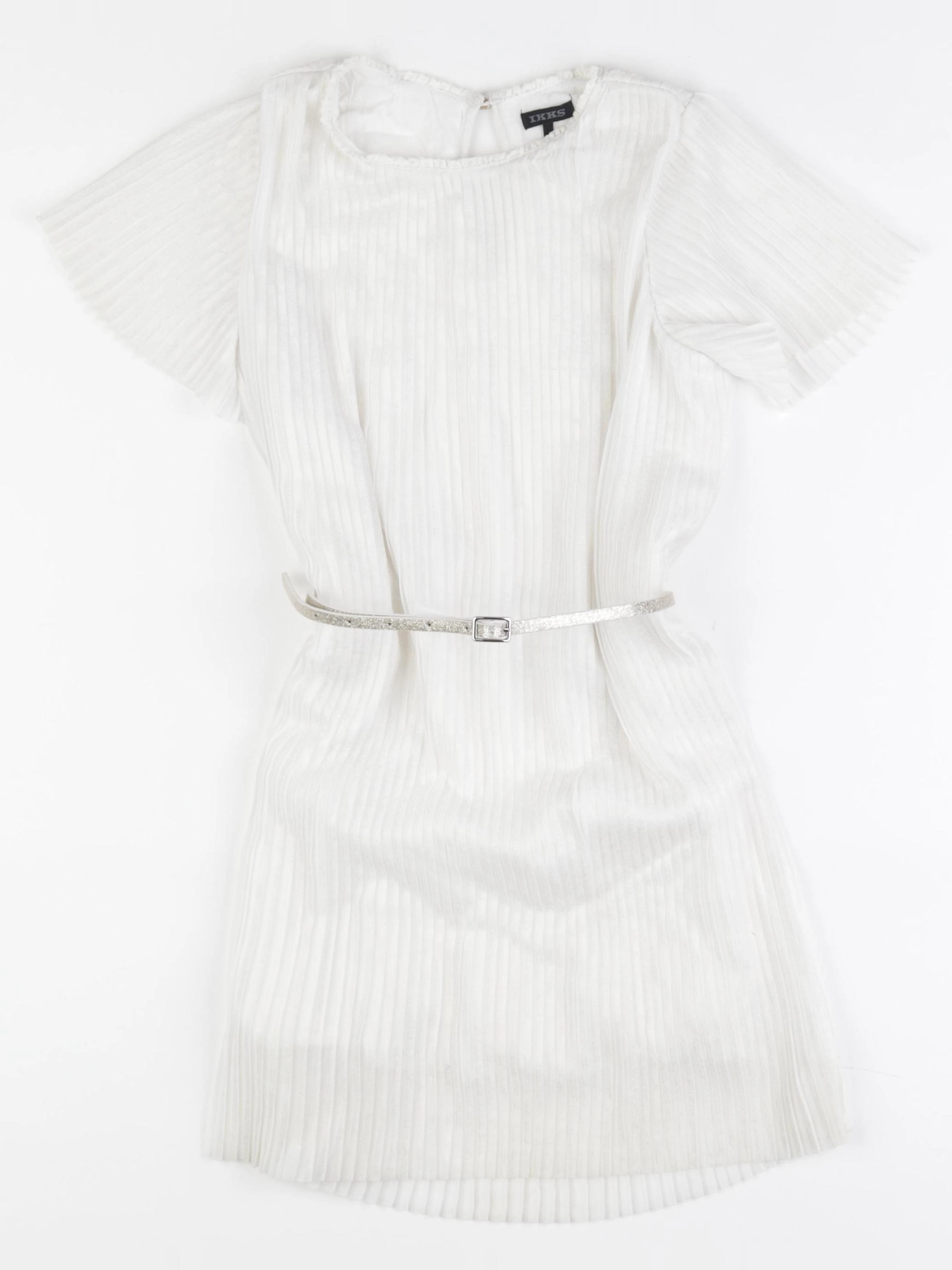 IKKS - robe blanc, or - 8 ans