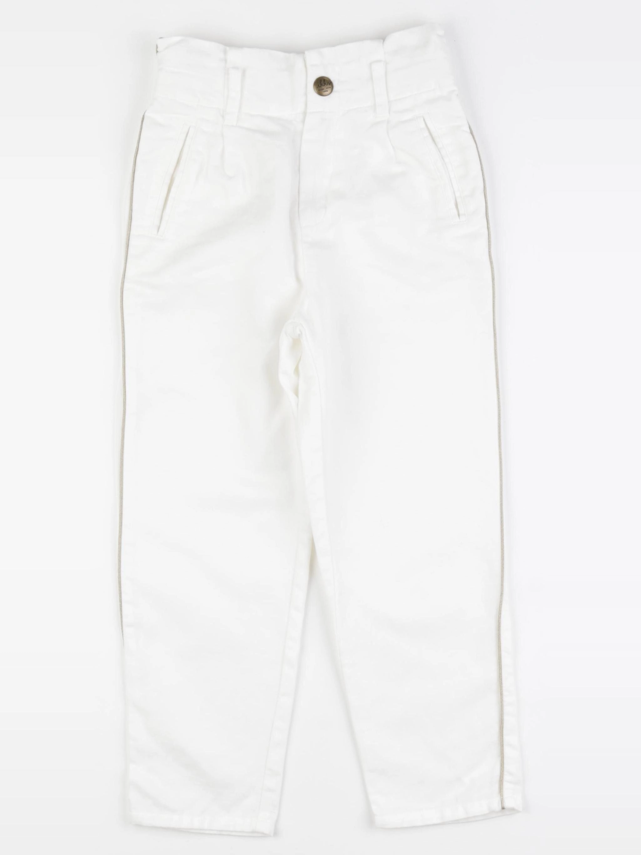IKKS - pantalon blanc - 8 ans