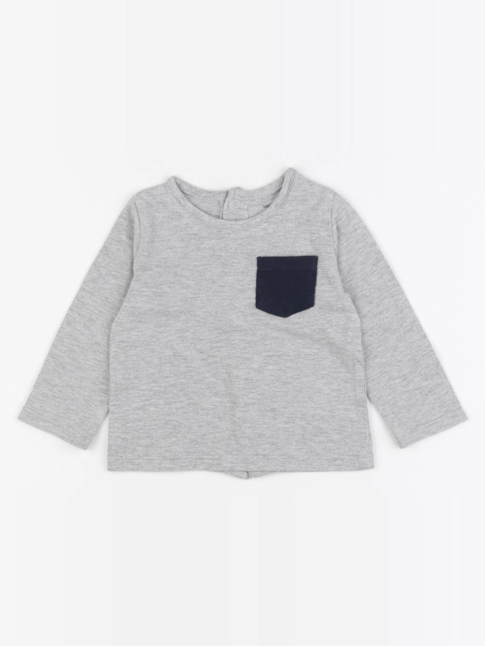 Vertbaudet - tee-shirt gris - 6 mois