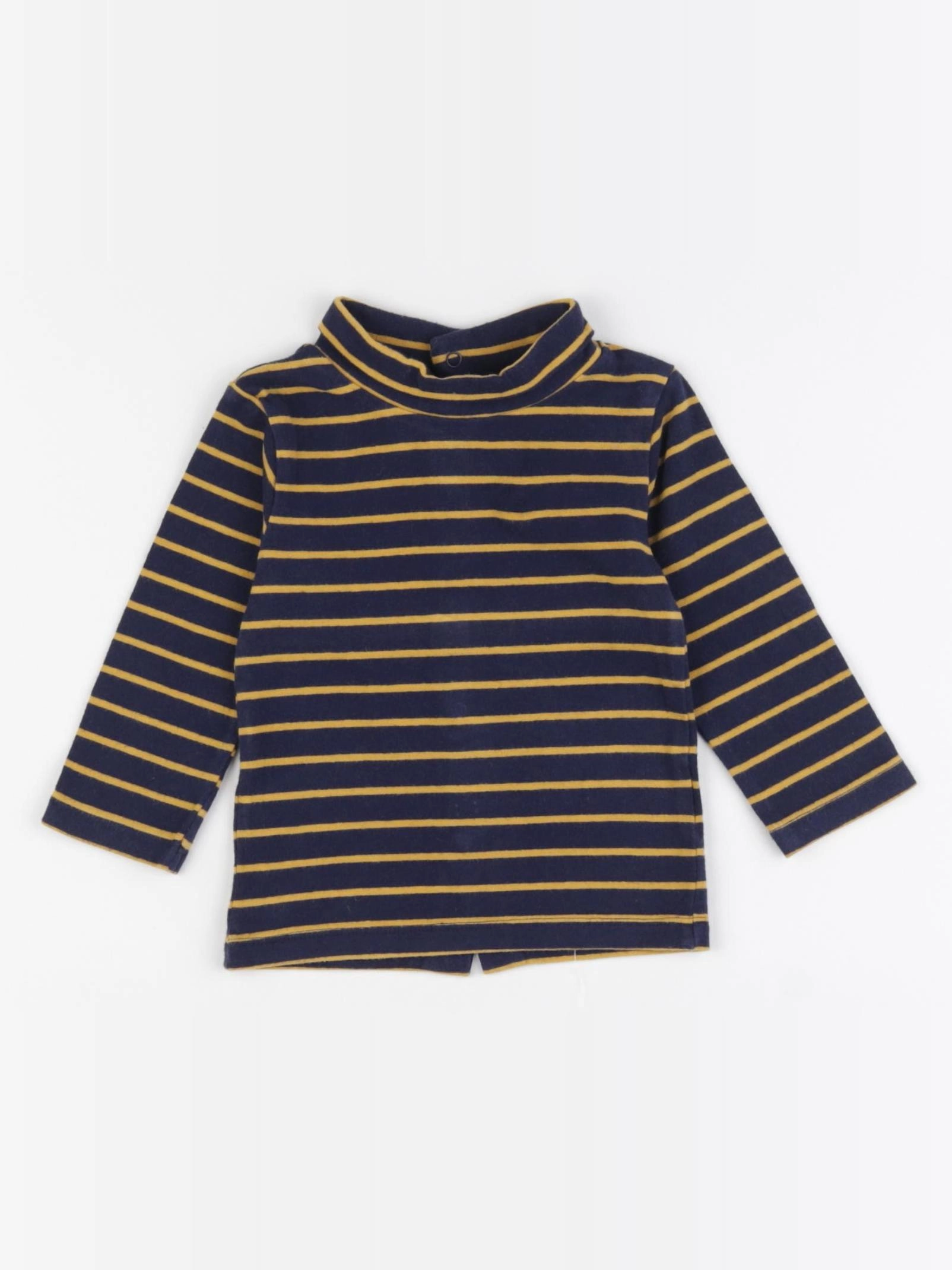 Vertbaudet - sous-pull bleu, jaune - 6 mois