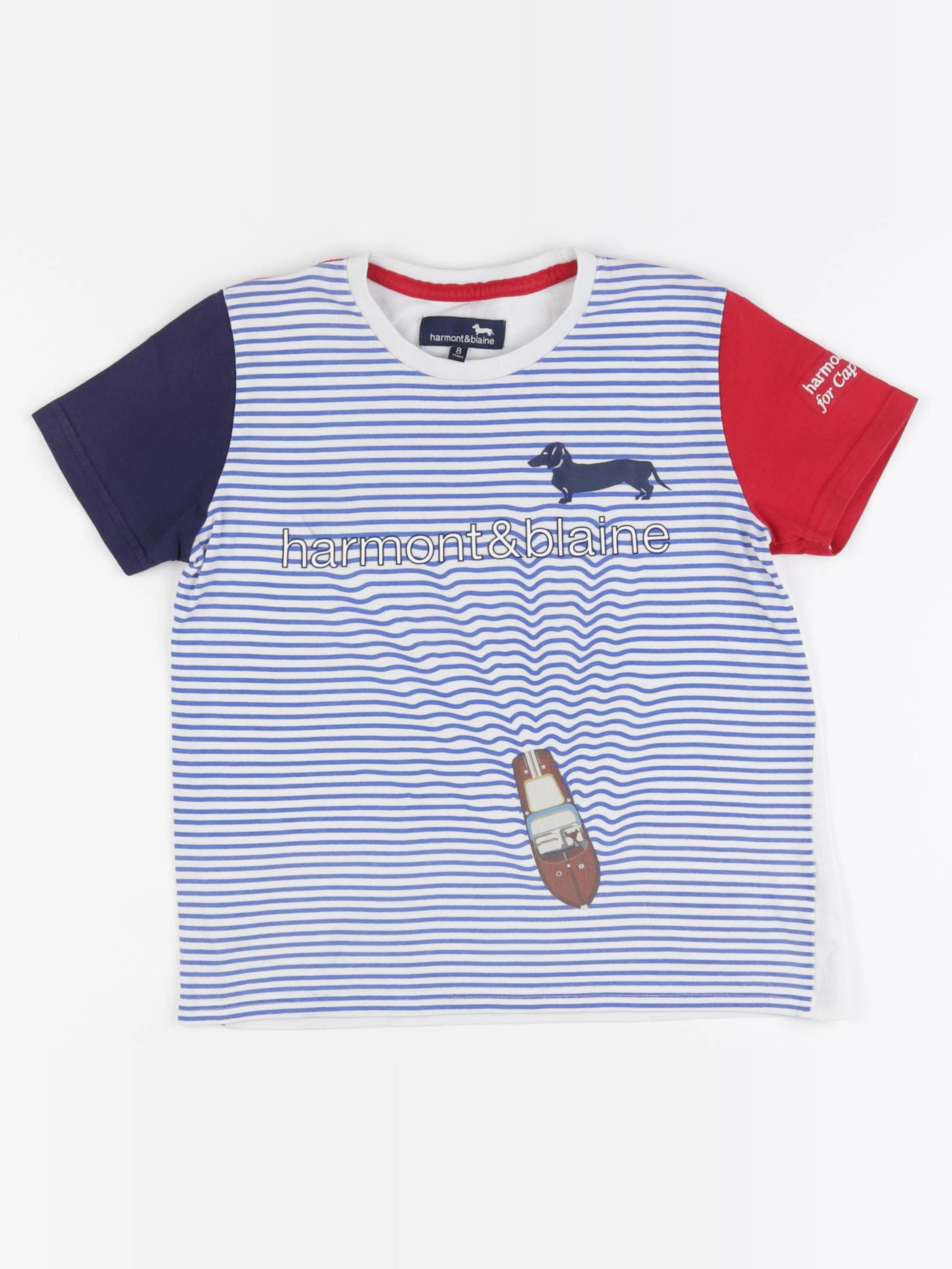 Harmont & Blaine - tee-shirt bleu, rouge - 8 ans