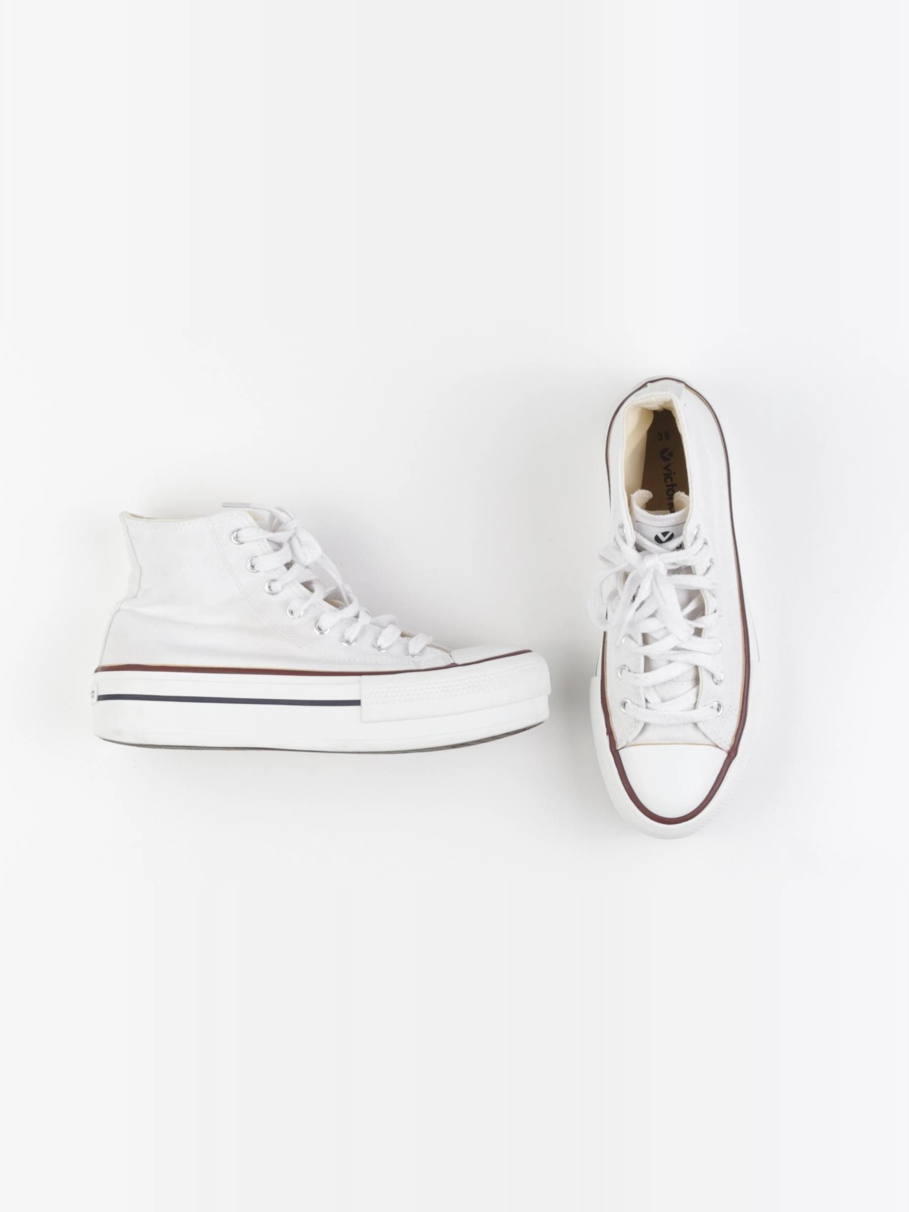 Victoria - tennis à scratch/ lacets blanc - pointure 36
