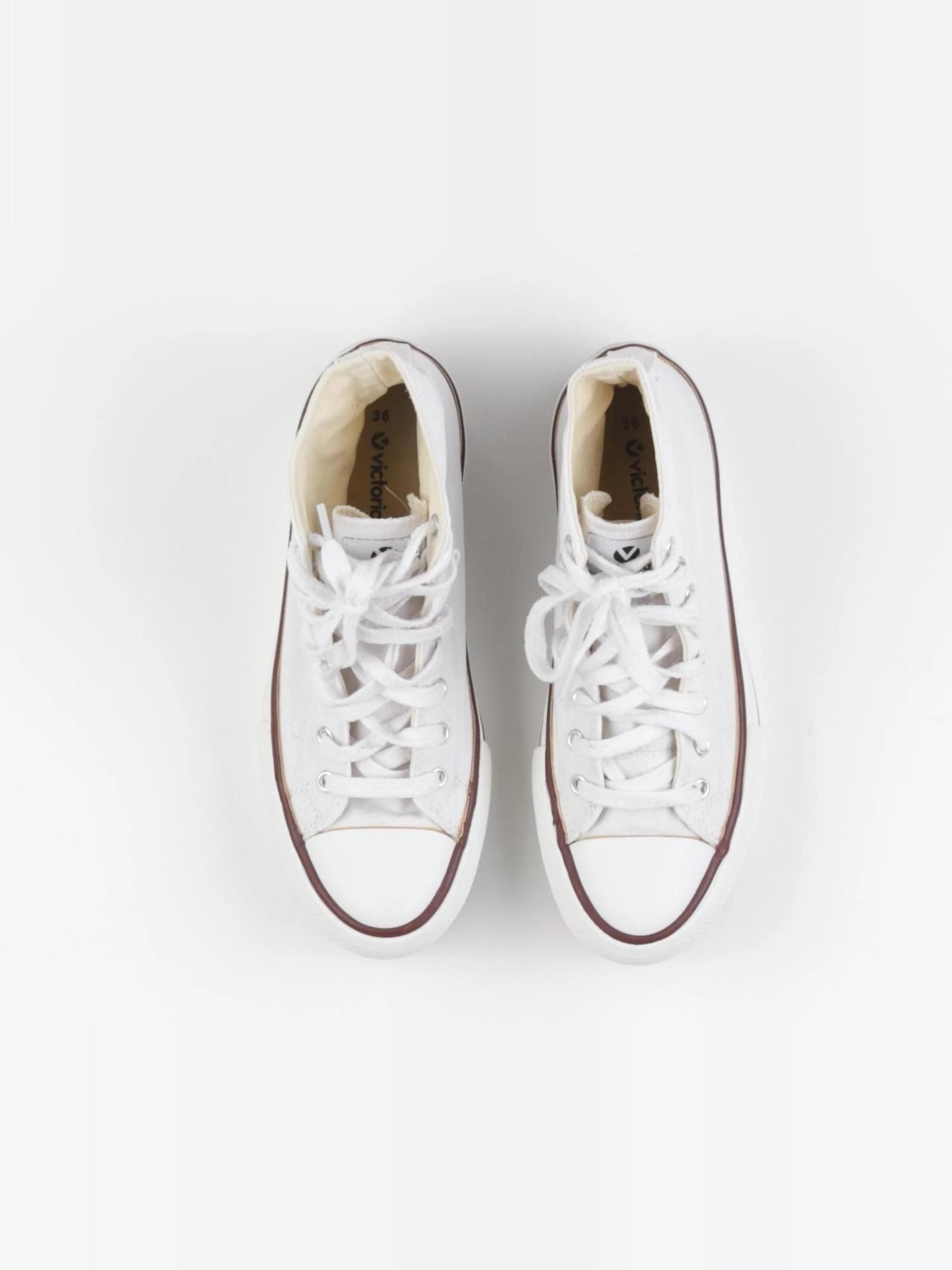 Victoria - tennis à scratch/ lacets blanc - pointure 36