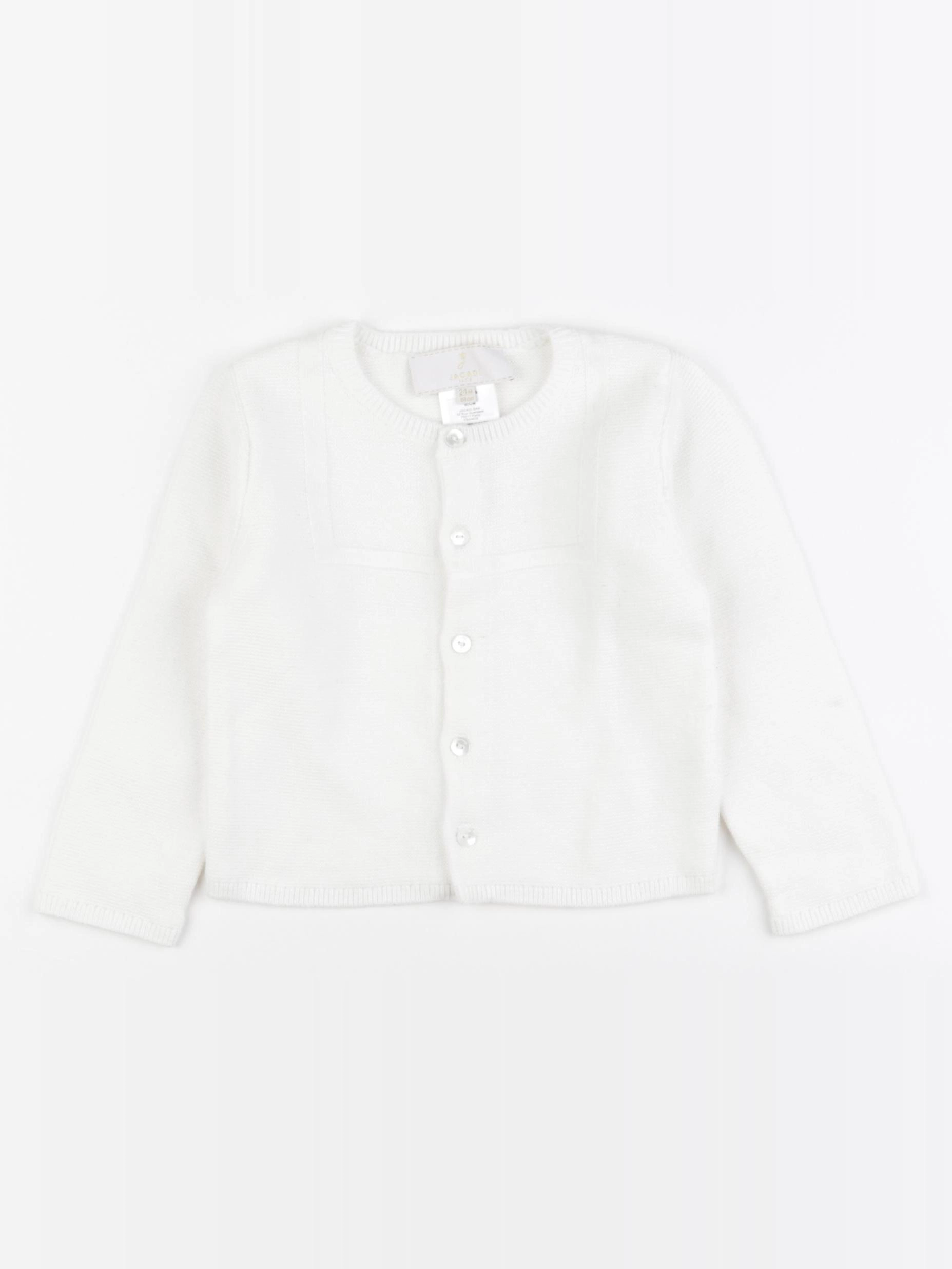 Jacadi - gilet blanc - 24 mois