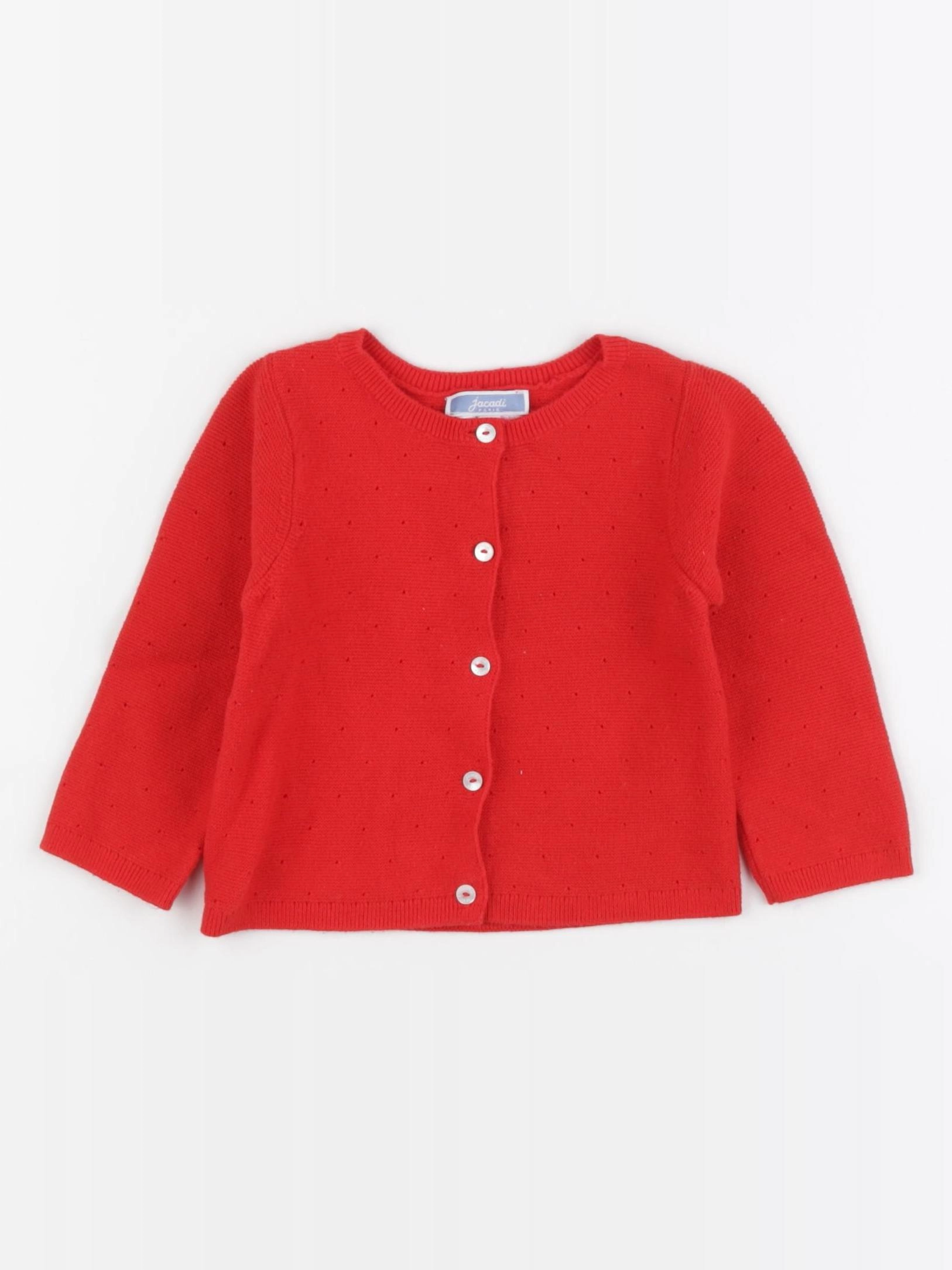 Jacadi - gilet rouge - 12 mois
