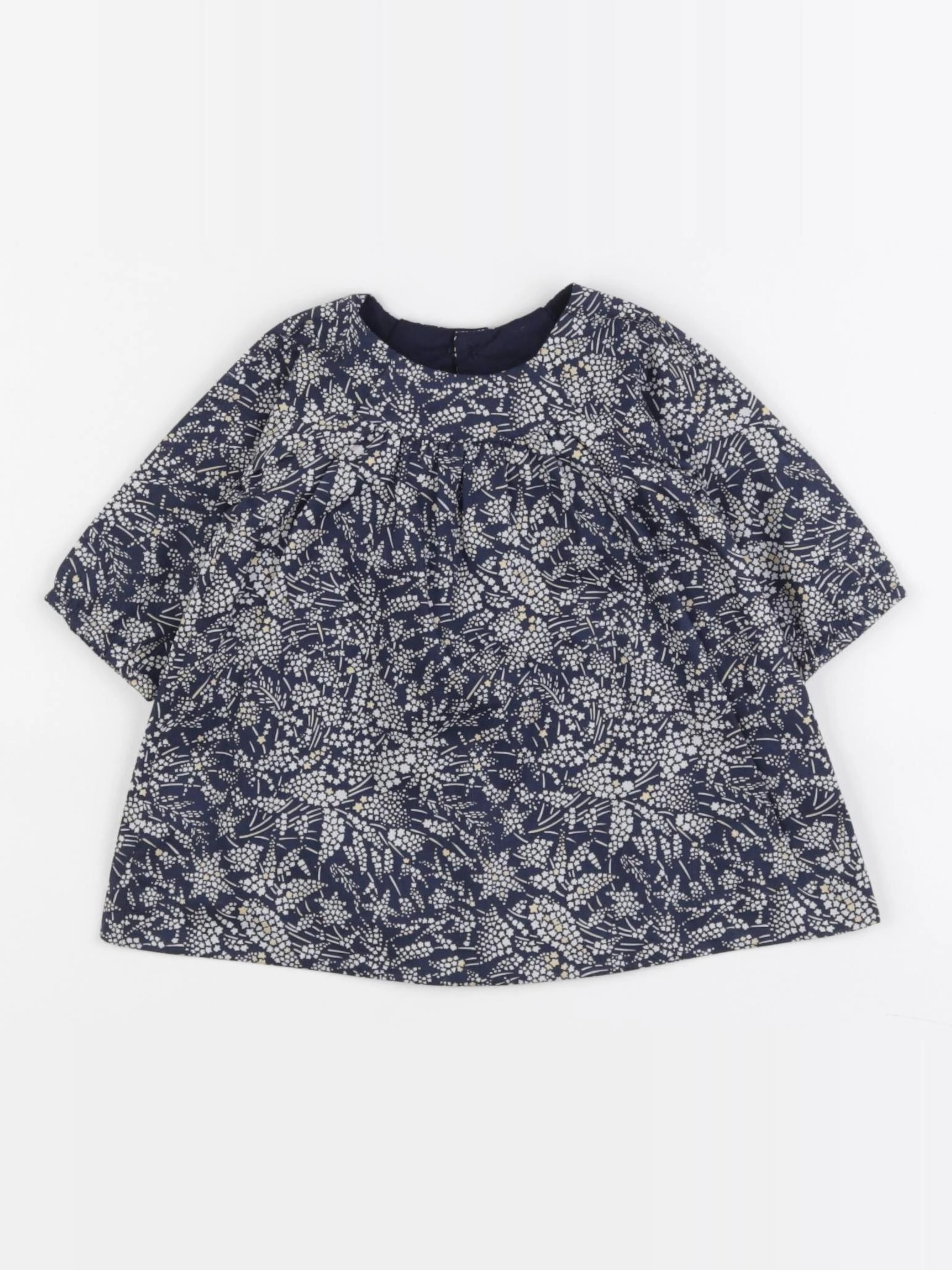 Jacadi - robe liberty bleu (état neuf) - 1 mois