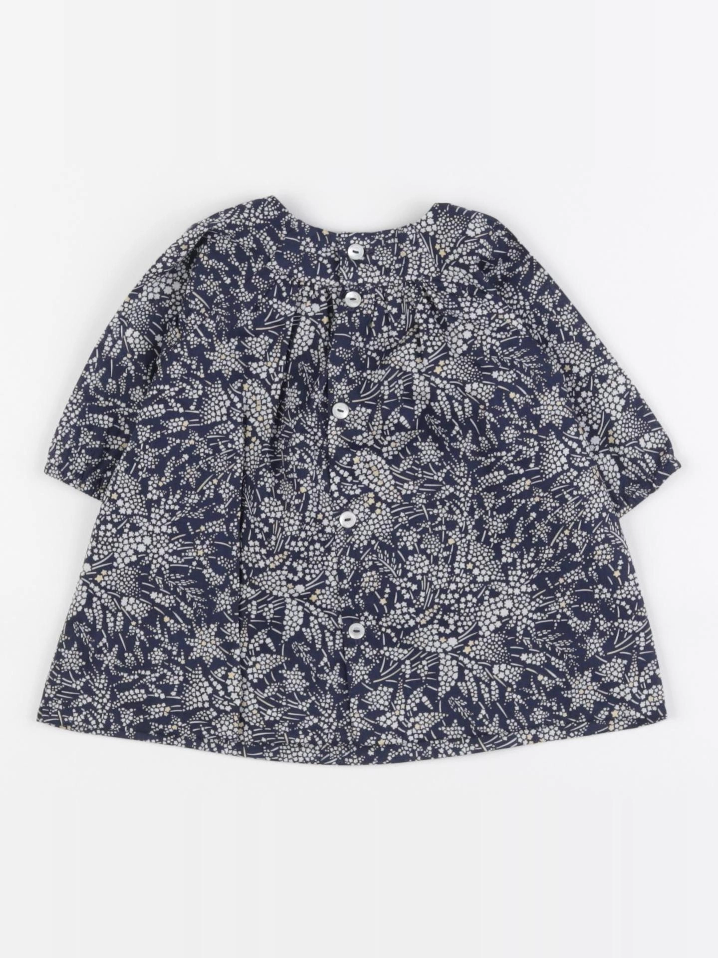 Jacadi - robe liberty bleu (état neuf) - 1 mois