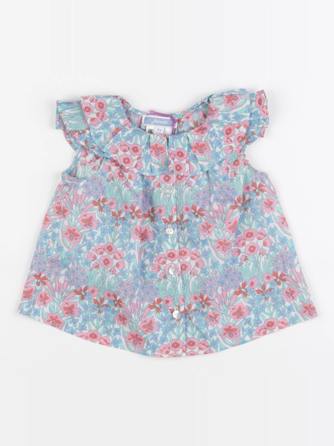 Jacadi - blouse liberty multicolore - 6 mois