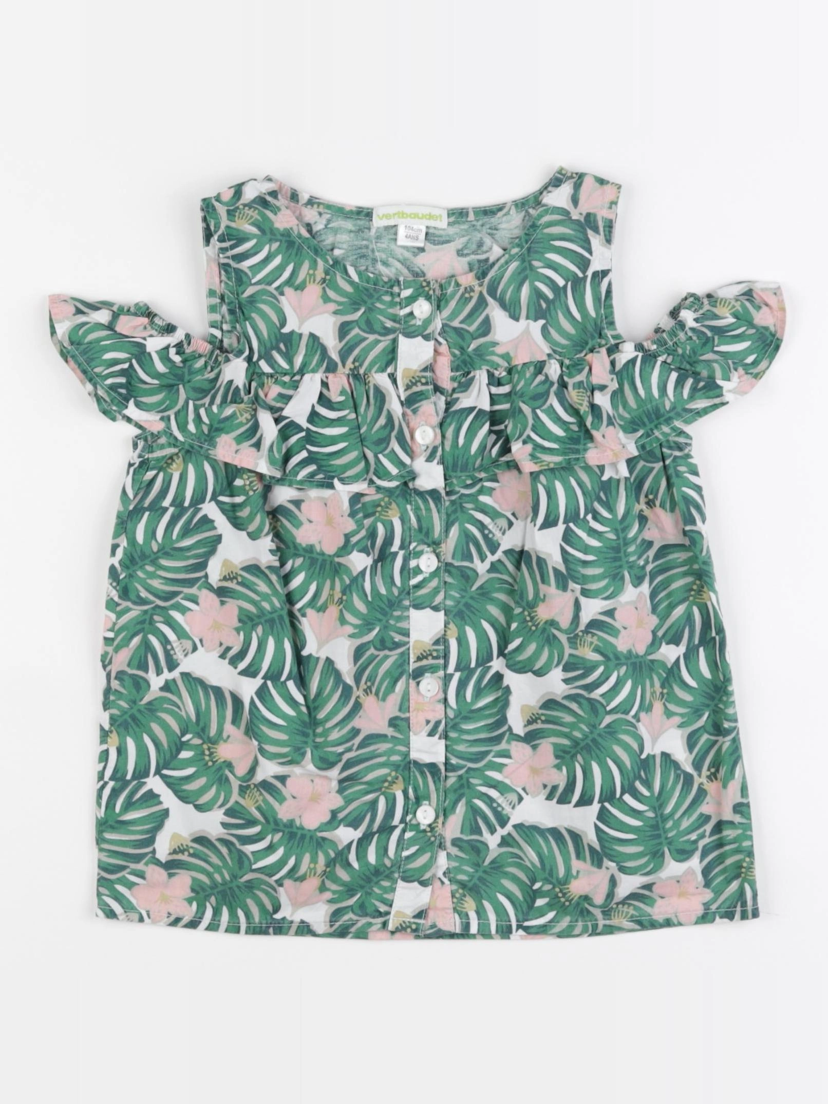 Vertbaudet - blouse vert - 4 ans