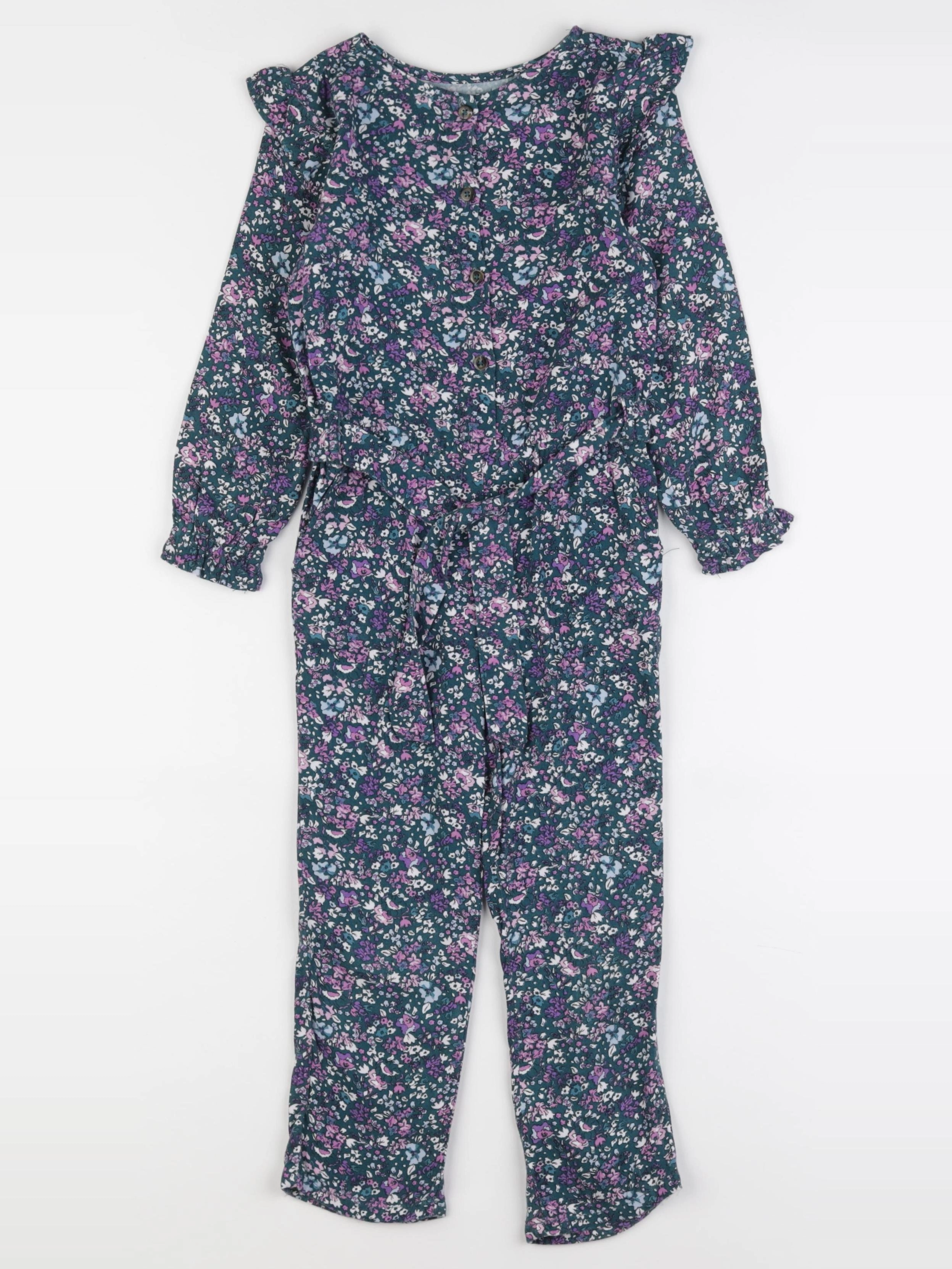 Vertbaudet - combinaison vert, violet, rose - 4 ans