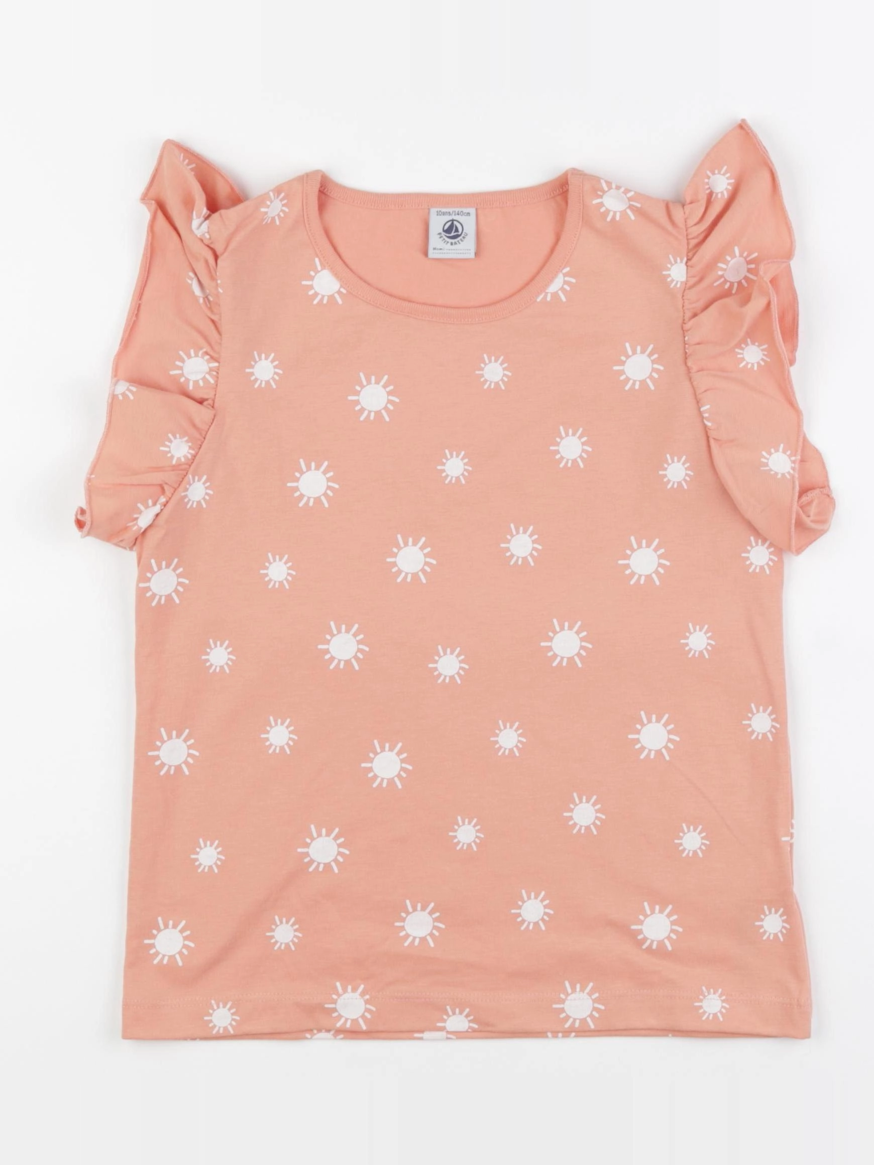 Petit Bateau - tee-shirt orange - 10 ans