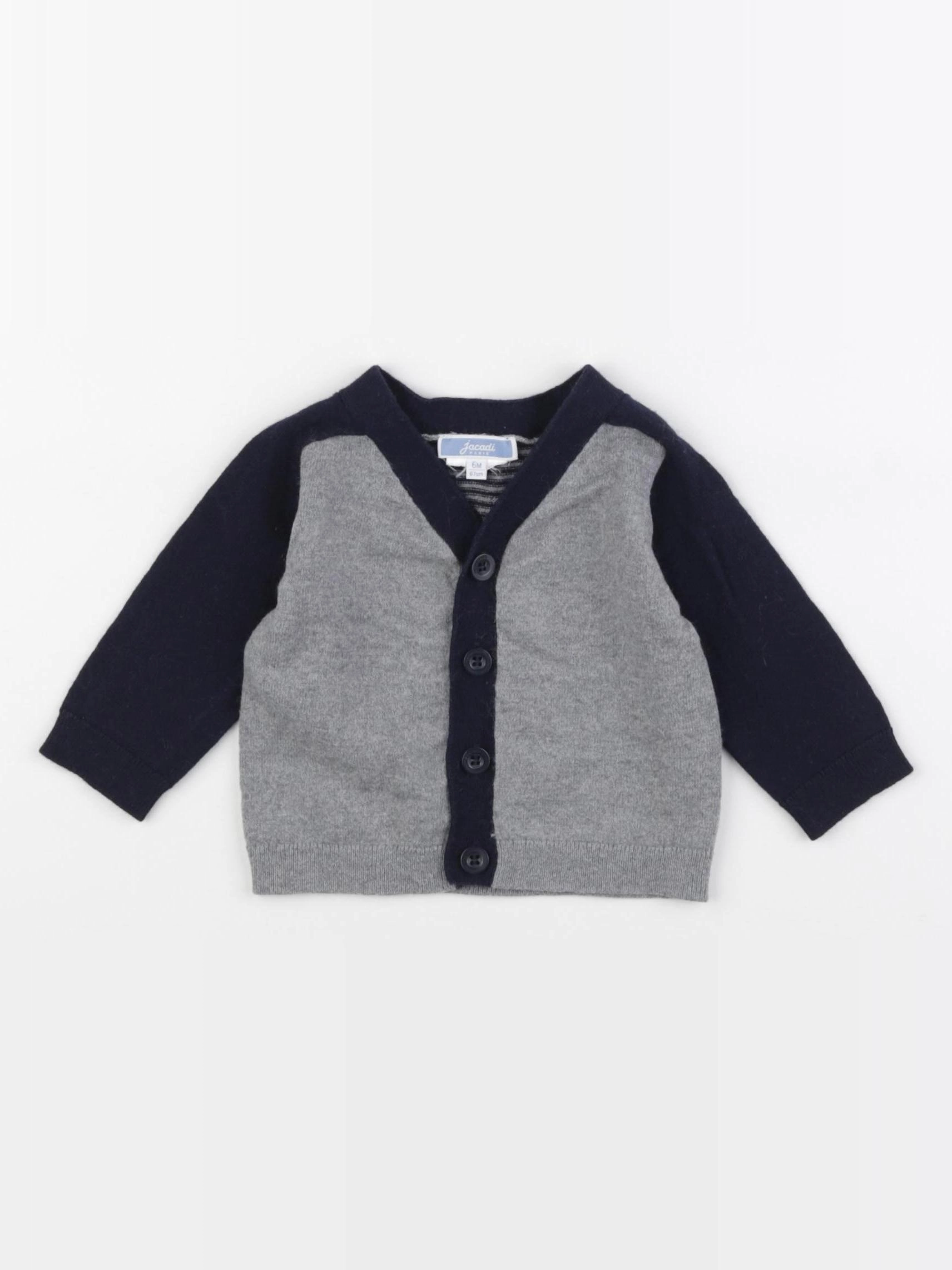 Jacadi - gilet gris - 6 mois