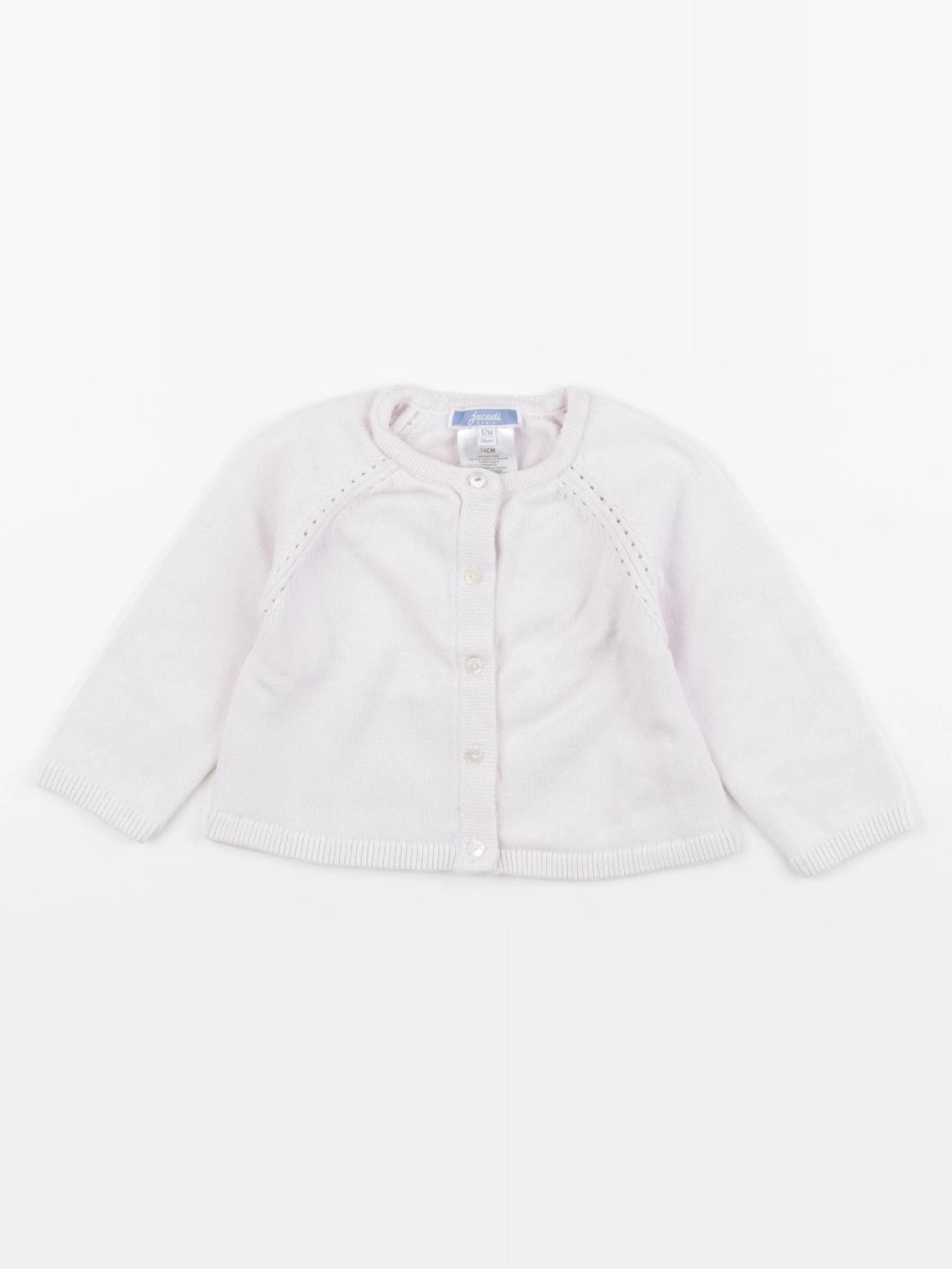 Jacadi - gilet blanc - 12 mois