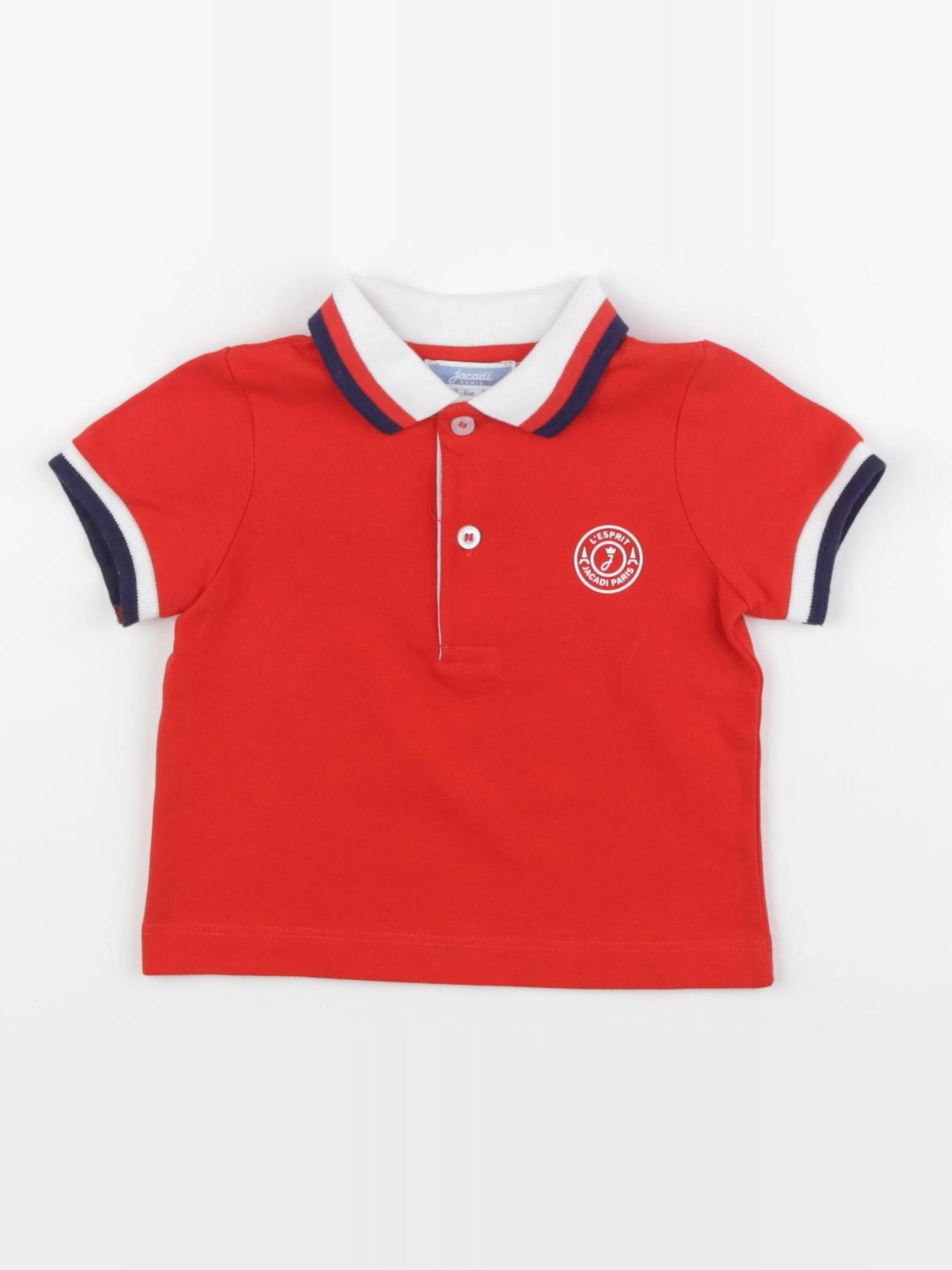 Jacadi - polo rouge - 6 mois