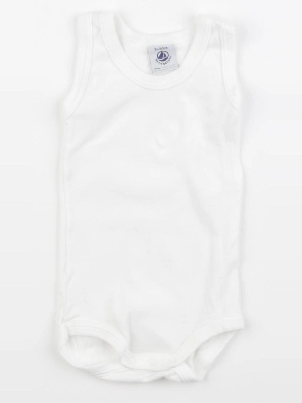 Petit Bateau - body blanc - 3 mois
