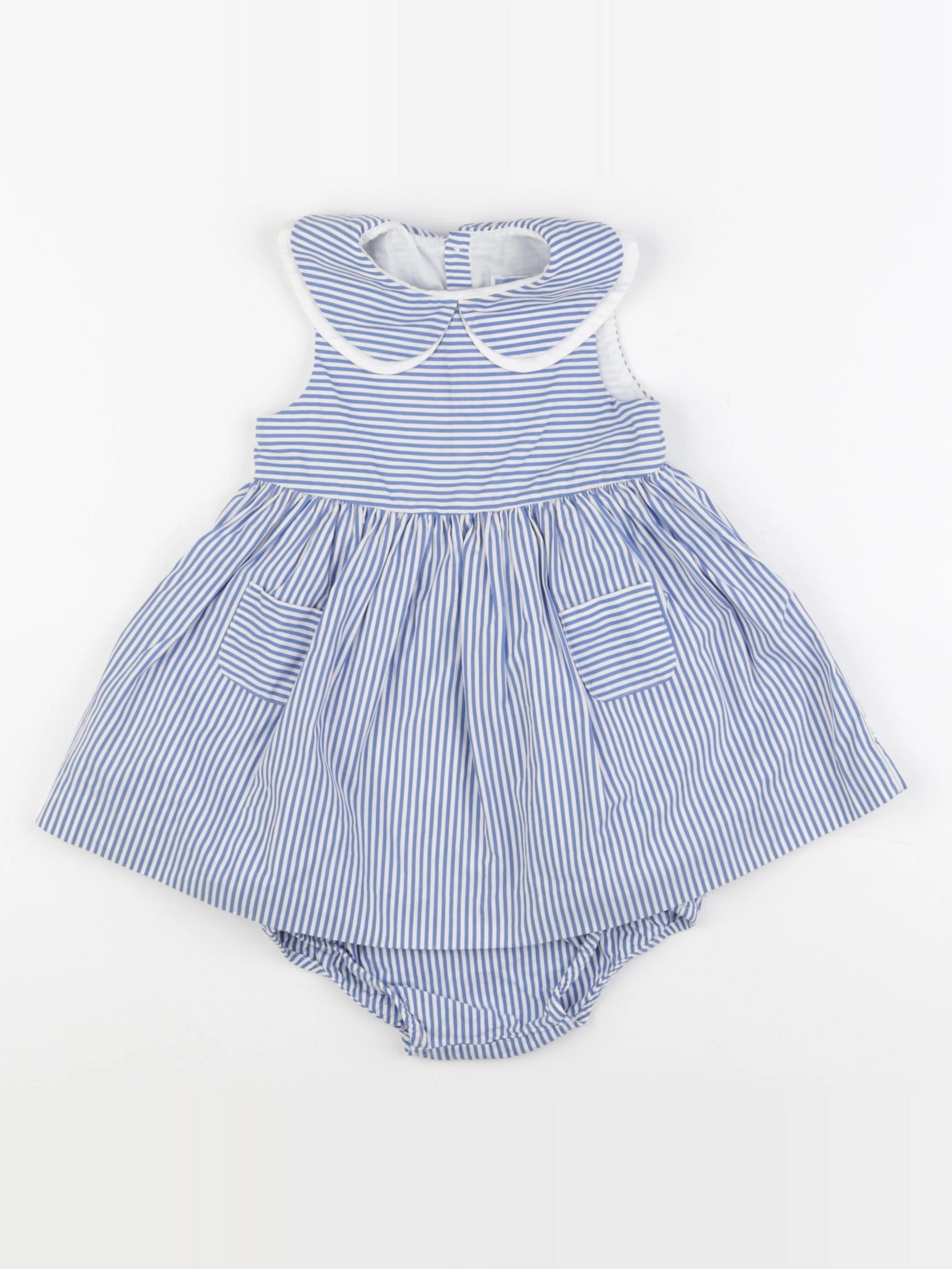 Jacadi - robe bleu, blanc - 18 mois