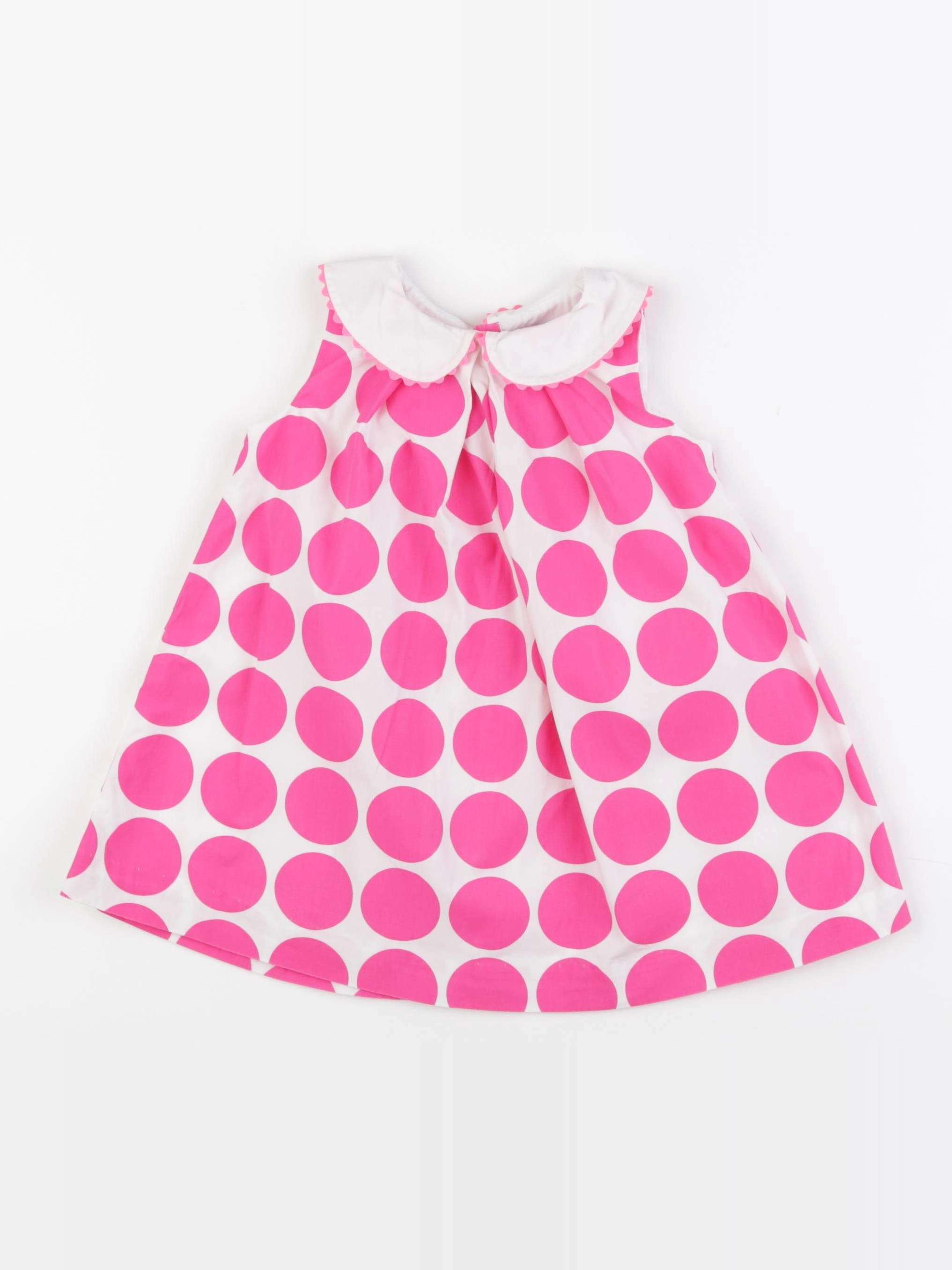 Jacadi - robe blanc, rose - 18 mois
