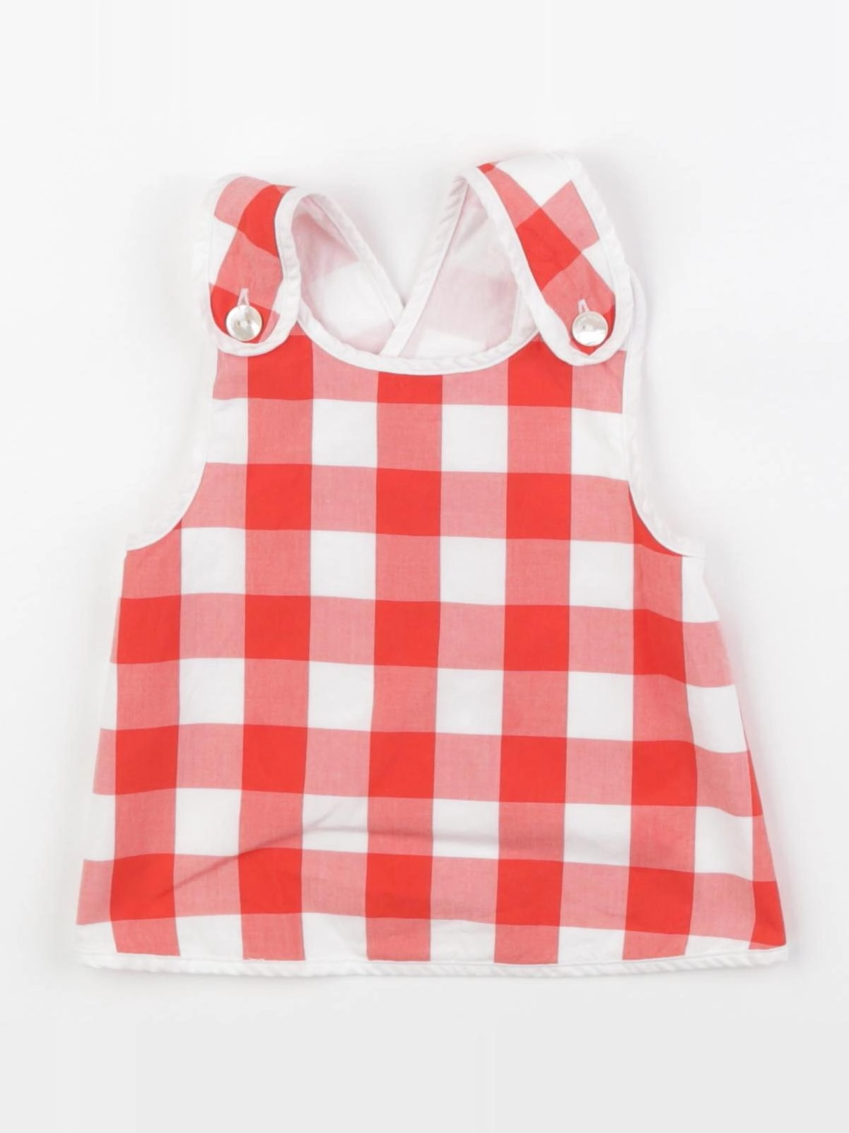 Jacadi - blouse blanc, rouge - 18 mois