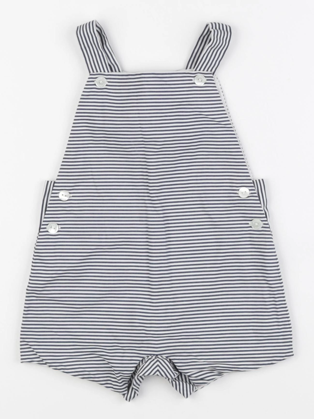 Jacadi - combinaison bleu, blanc - 12 mois