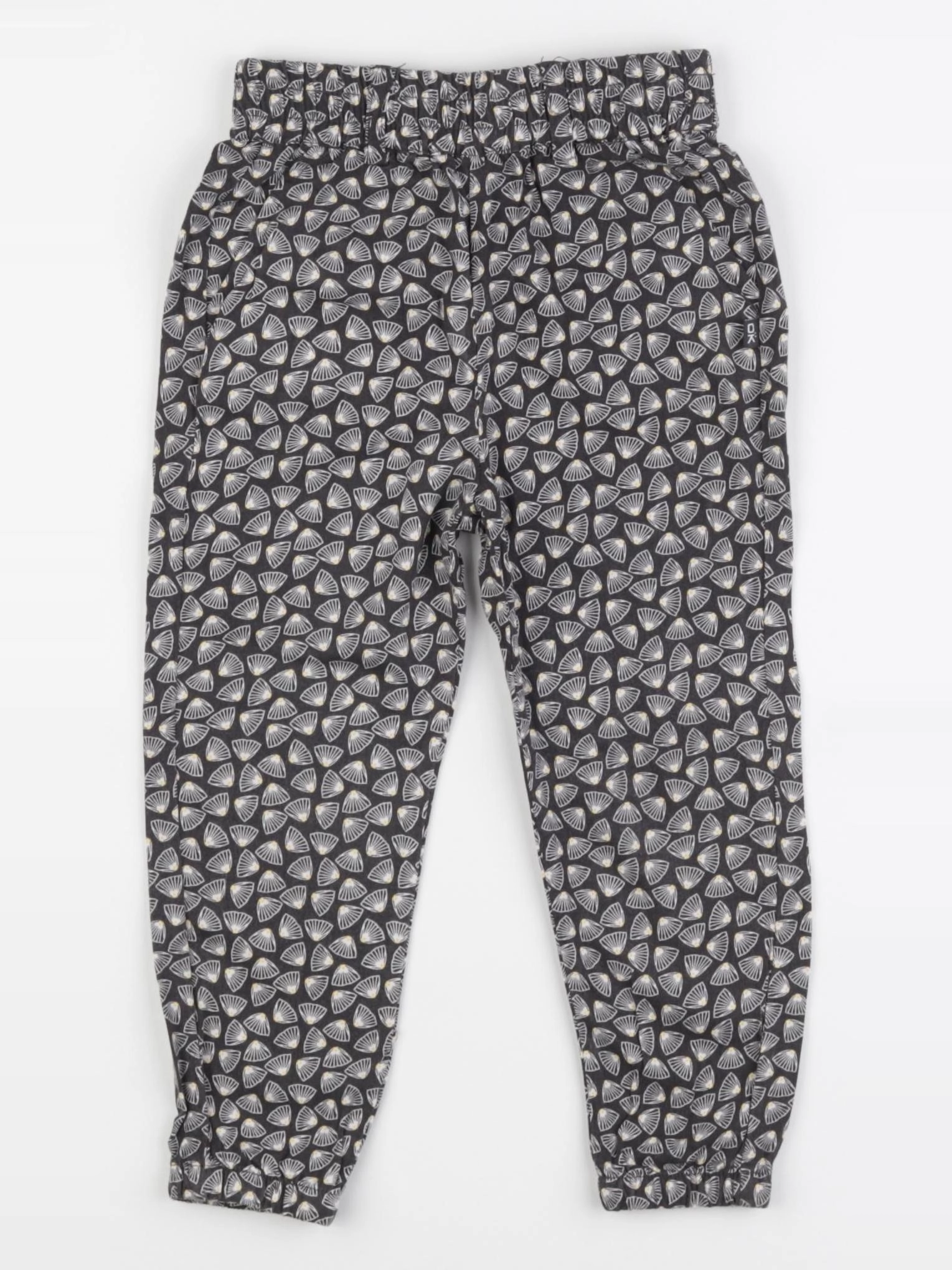 Okaidi - pantalon noir, jaune - 3 ans