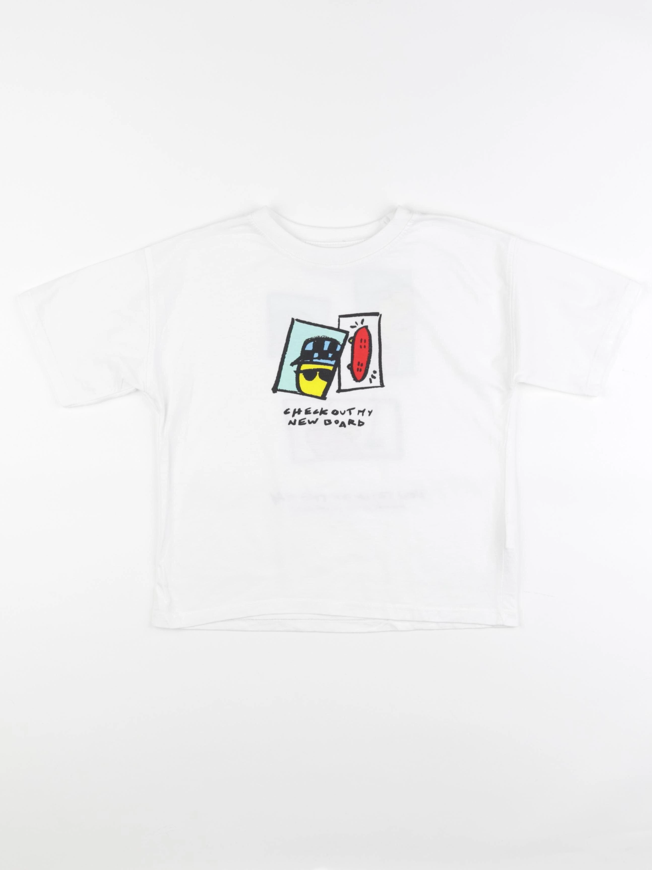 Zara - tee-shirt imprimé au dos blanc - 6/7 ans