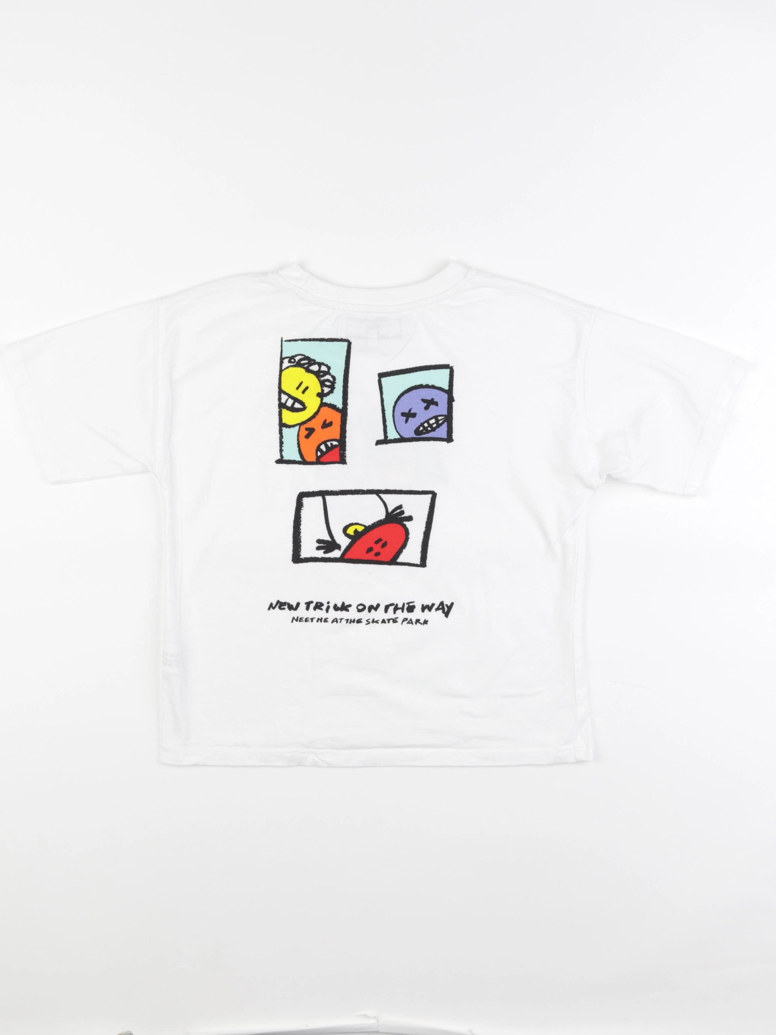 Zara - tee-shirt imprimé au dos blanc - 6/7 ans