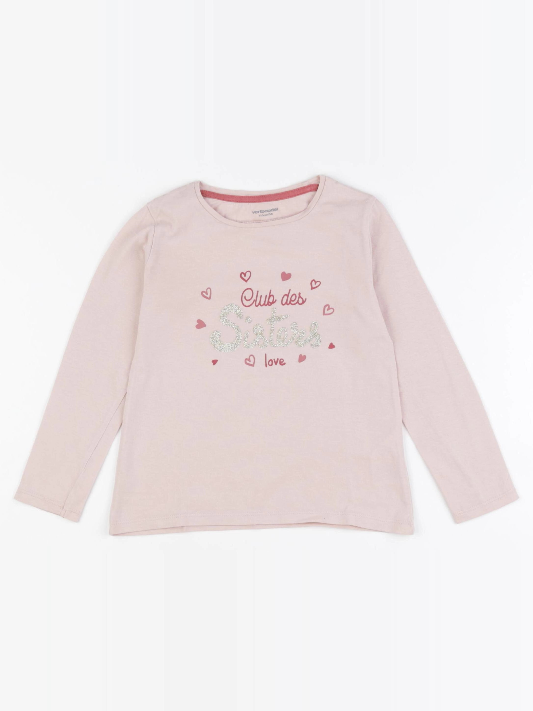 Vertbaudet - tee-shirt rose - 5 ans