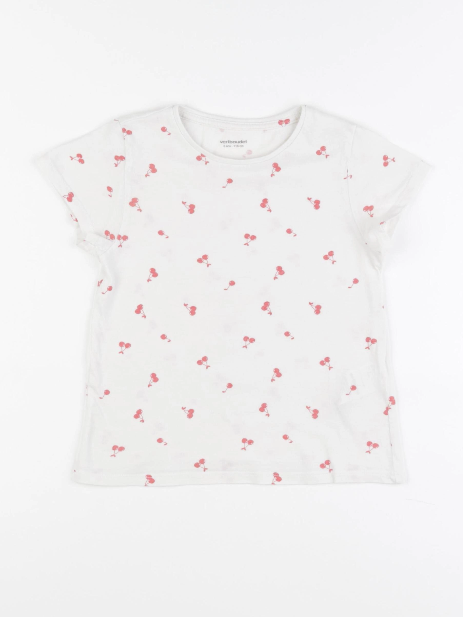 Vertbaudet - tee-shirt rouge - 6 ans
