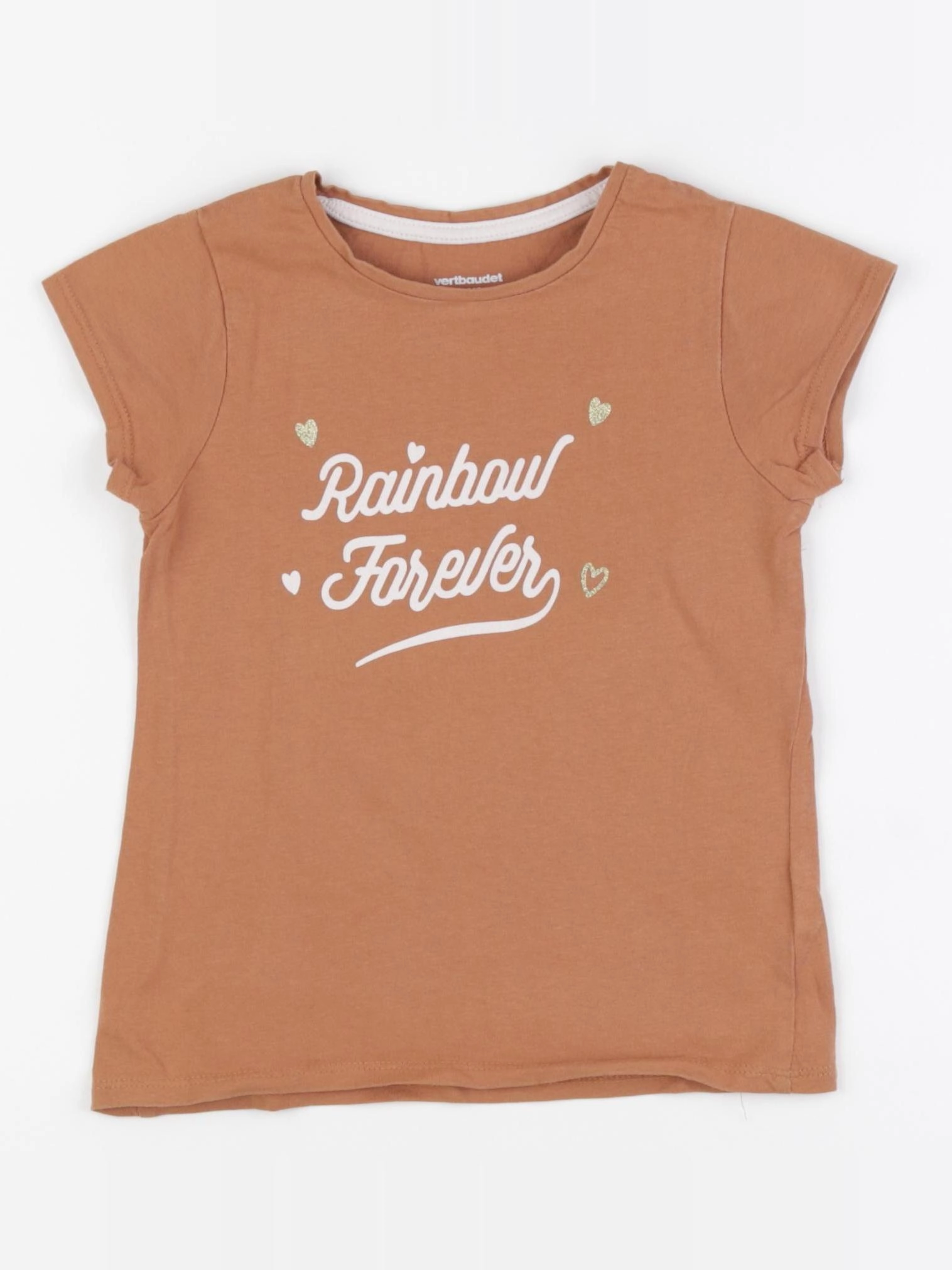 Vertbaudet - tee-shirt marron - 5 ans