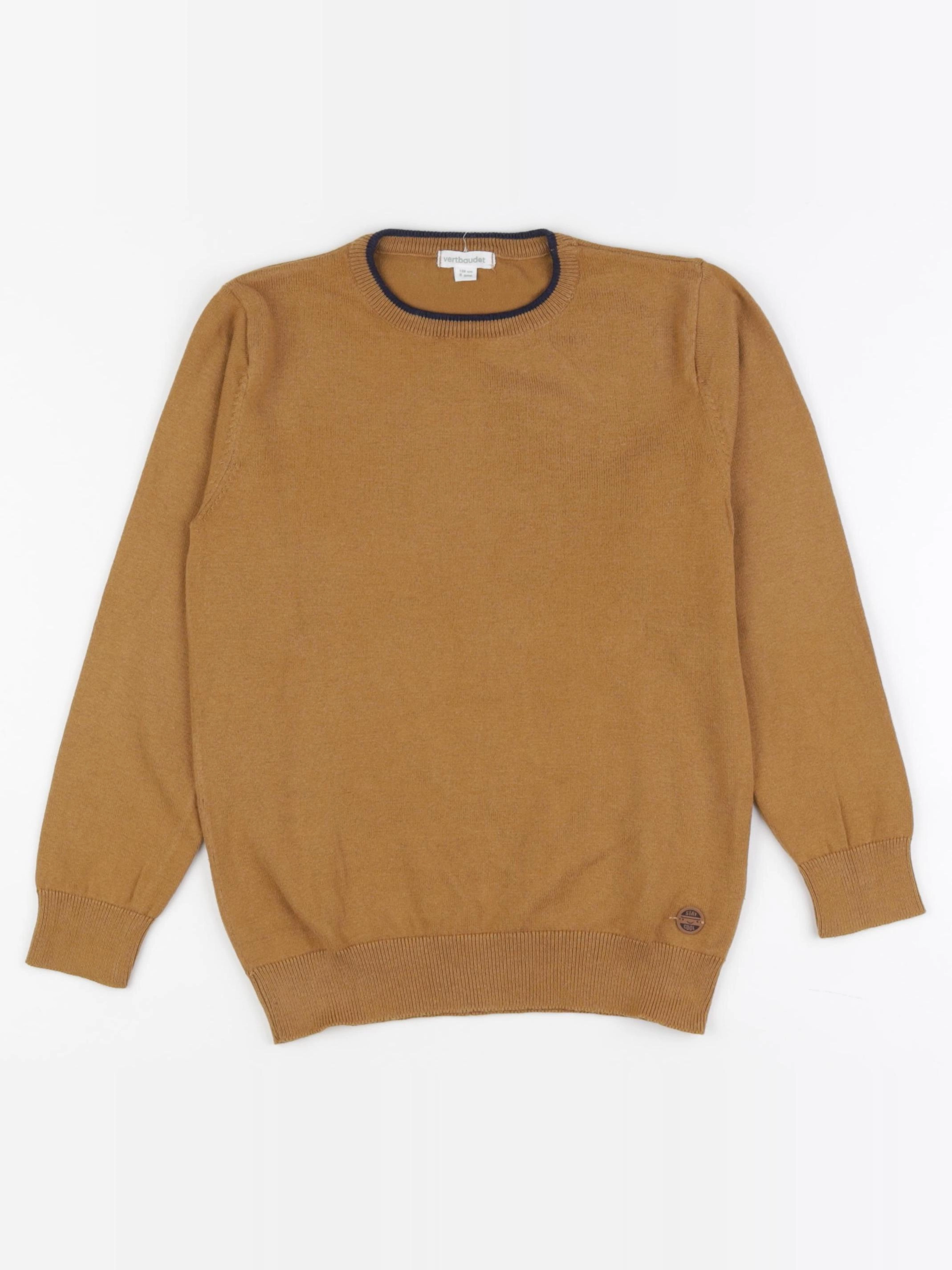 Vertbaudet - pull marron - 8 ans