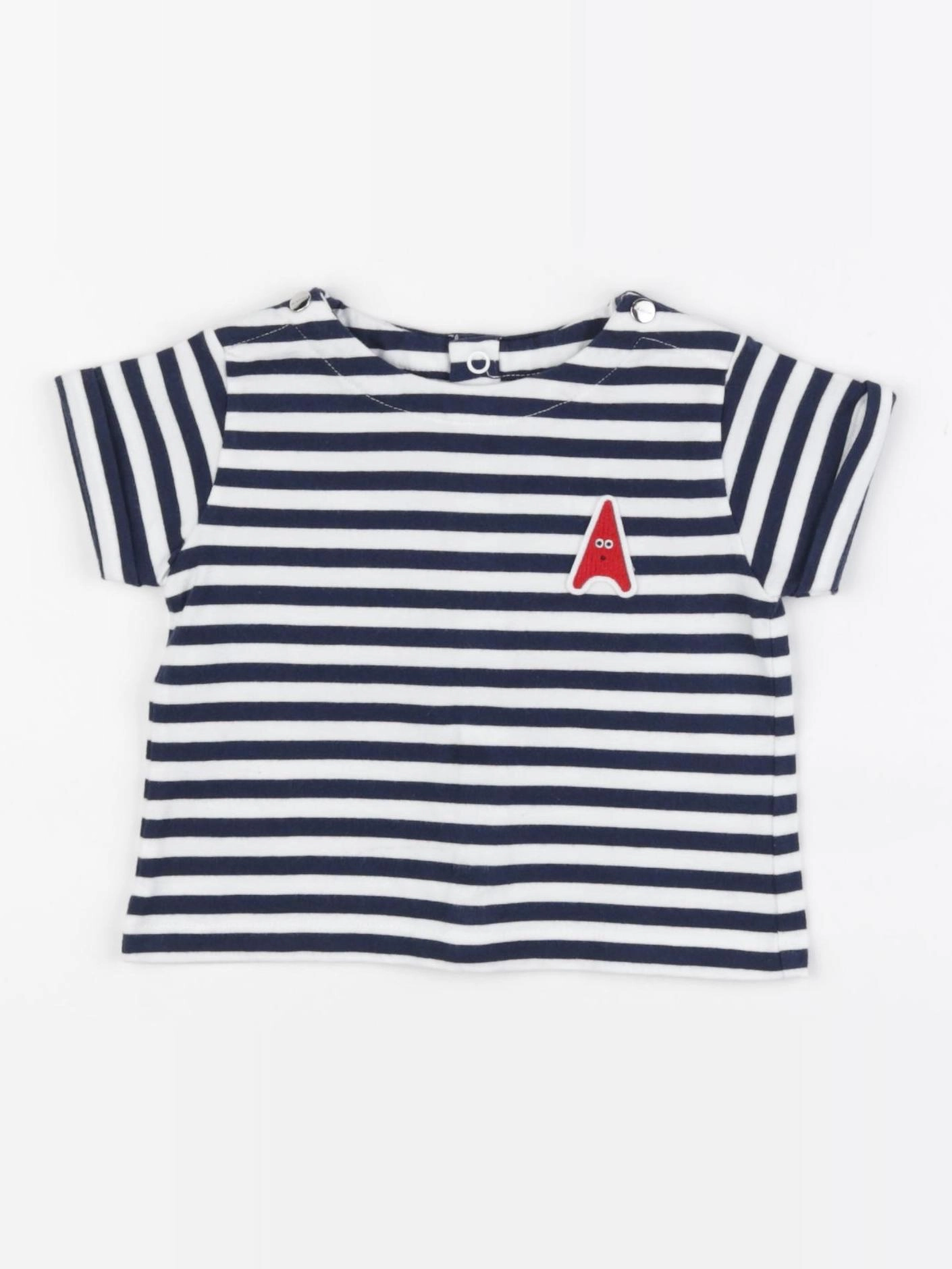 Jacadi - tee-shirt blanc, bleu - 6 mois