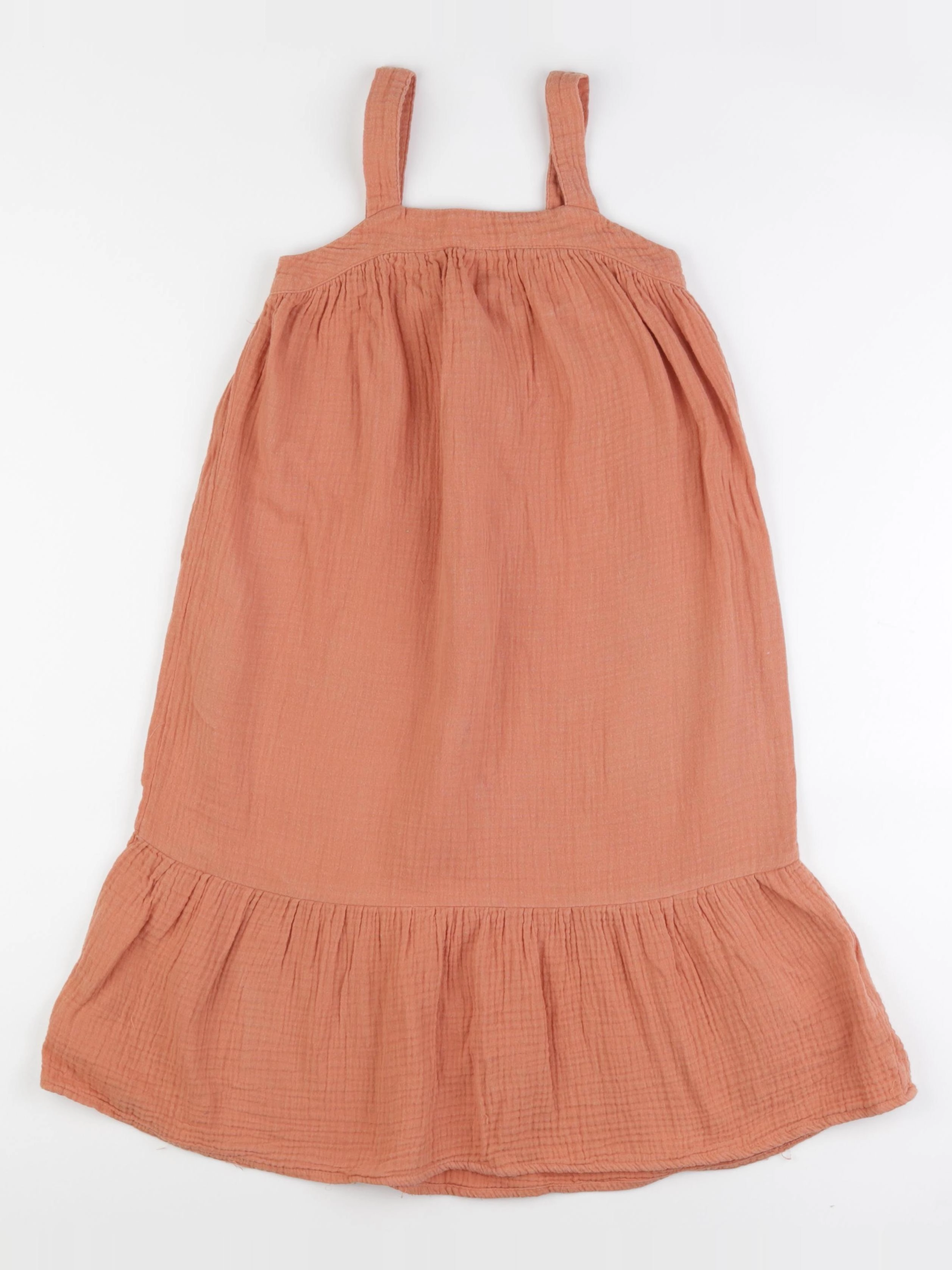 Vertbaudet - robe orange - 7 ans