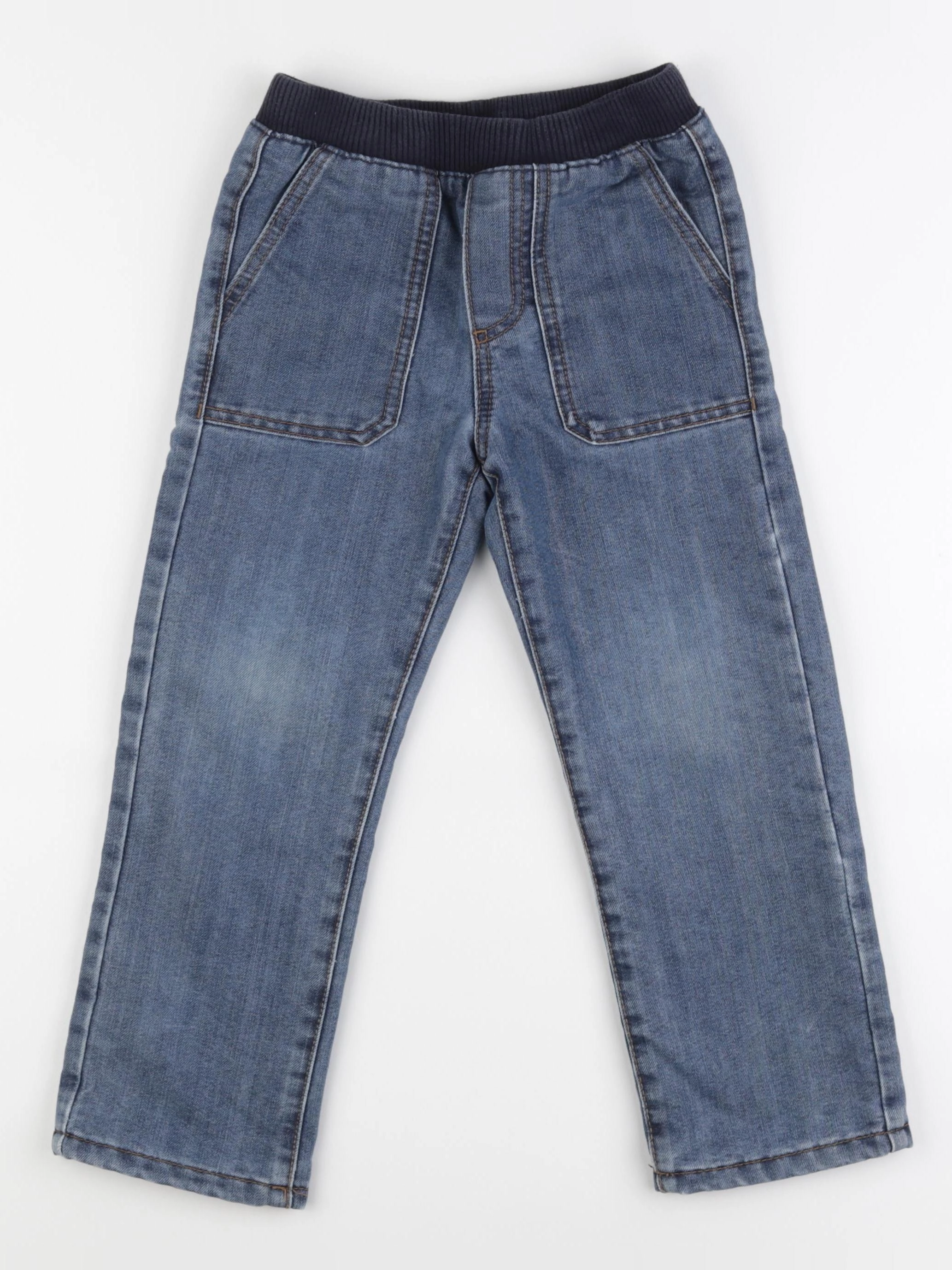 Vertbaudet - jean doublé bleu - 6 ans