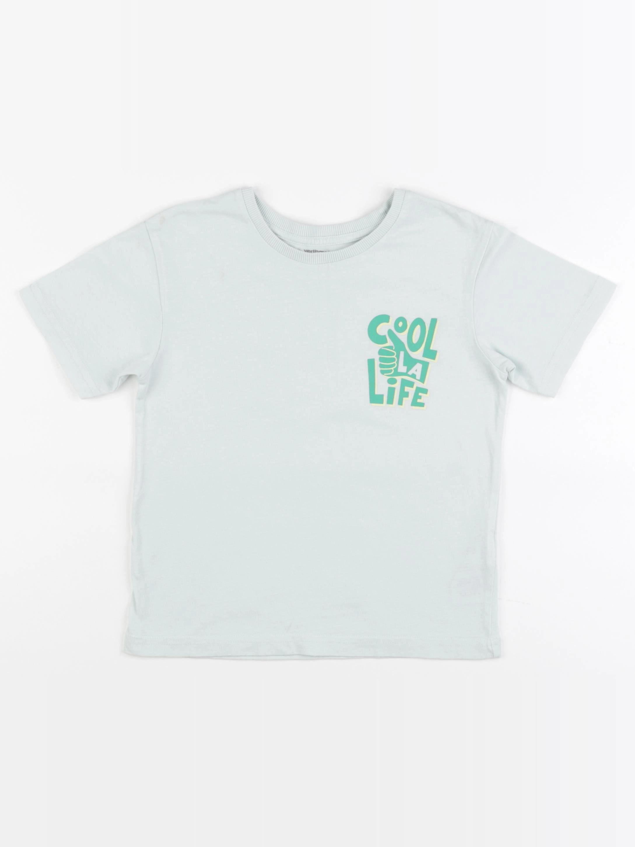 Vertbaudet - tee-shirt bleu - 6 ans