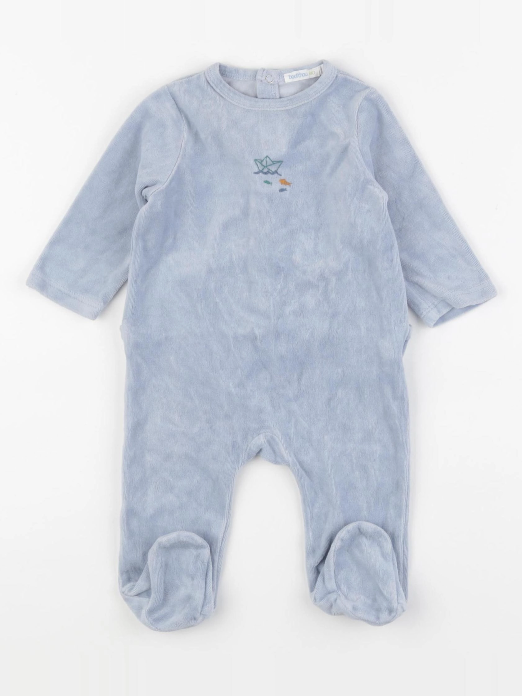 Boutchou - pyjama velours bleu - 6 mois