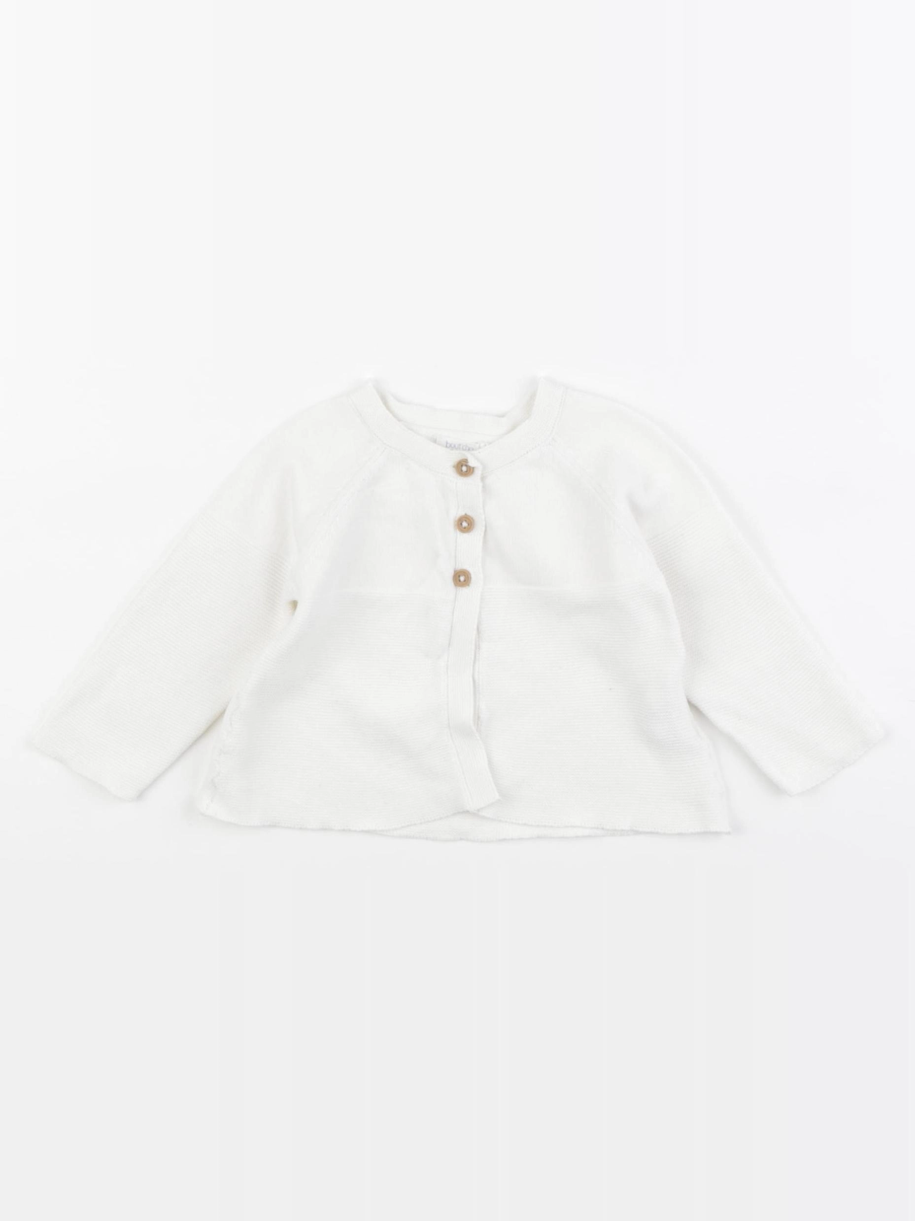 Boutchou - gilet blanc - 6 mois
