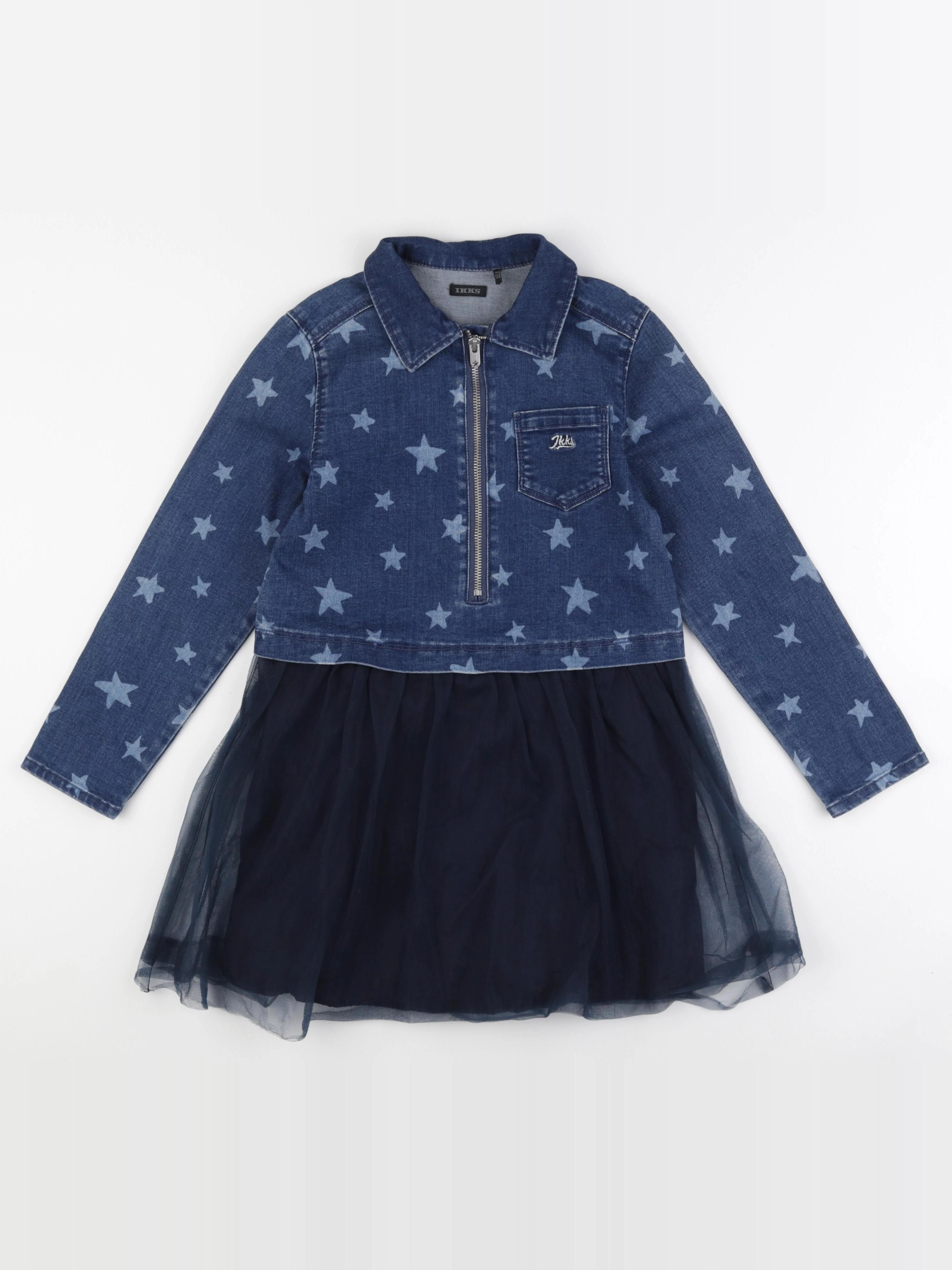 IKKS - robe bleu - 8 ans