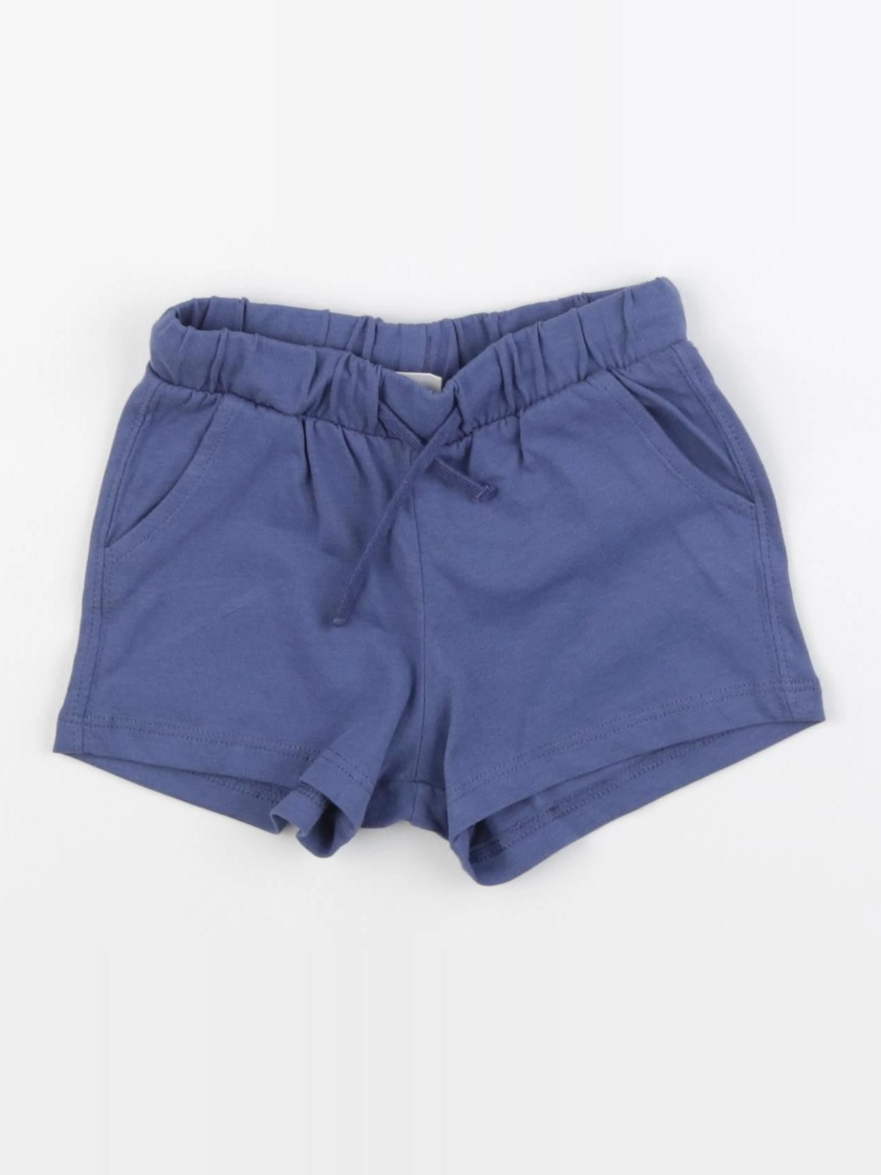 H&M - short bleu - 6/9 mois