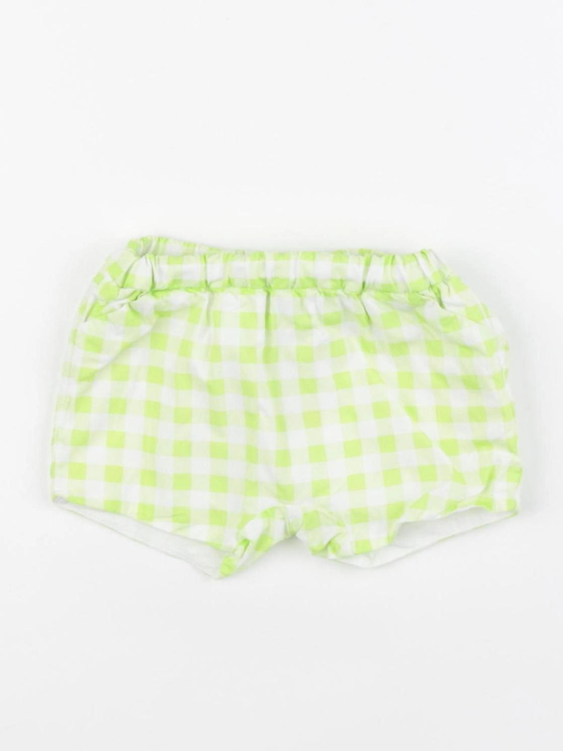 Jacadi - short doublé blanc, vert - 3 mois