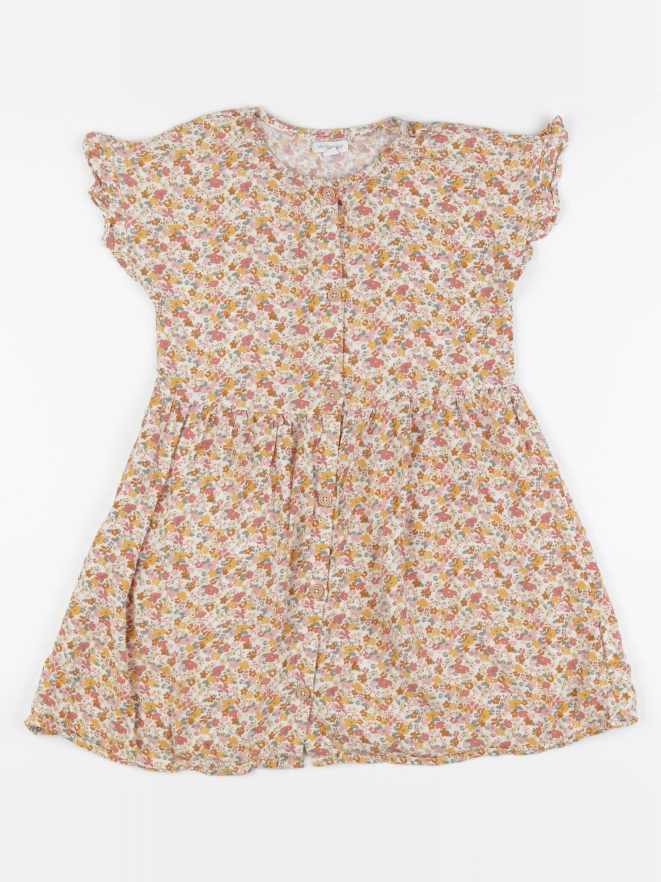 Vertbaudet - robe multicolore - 7 ans
