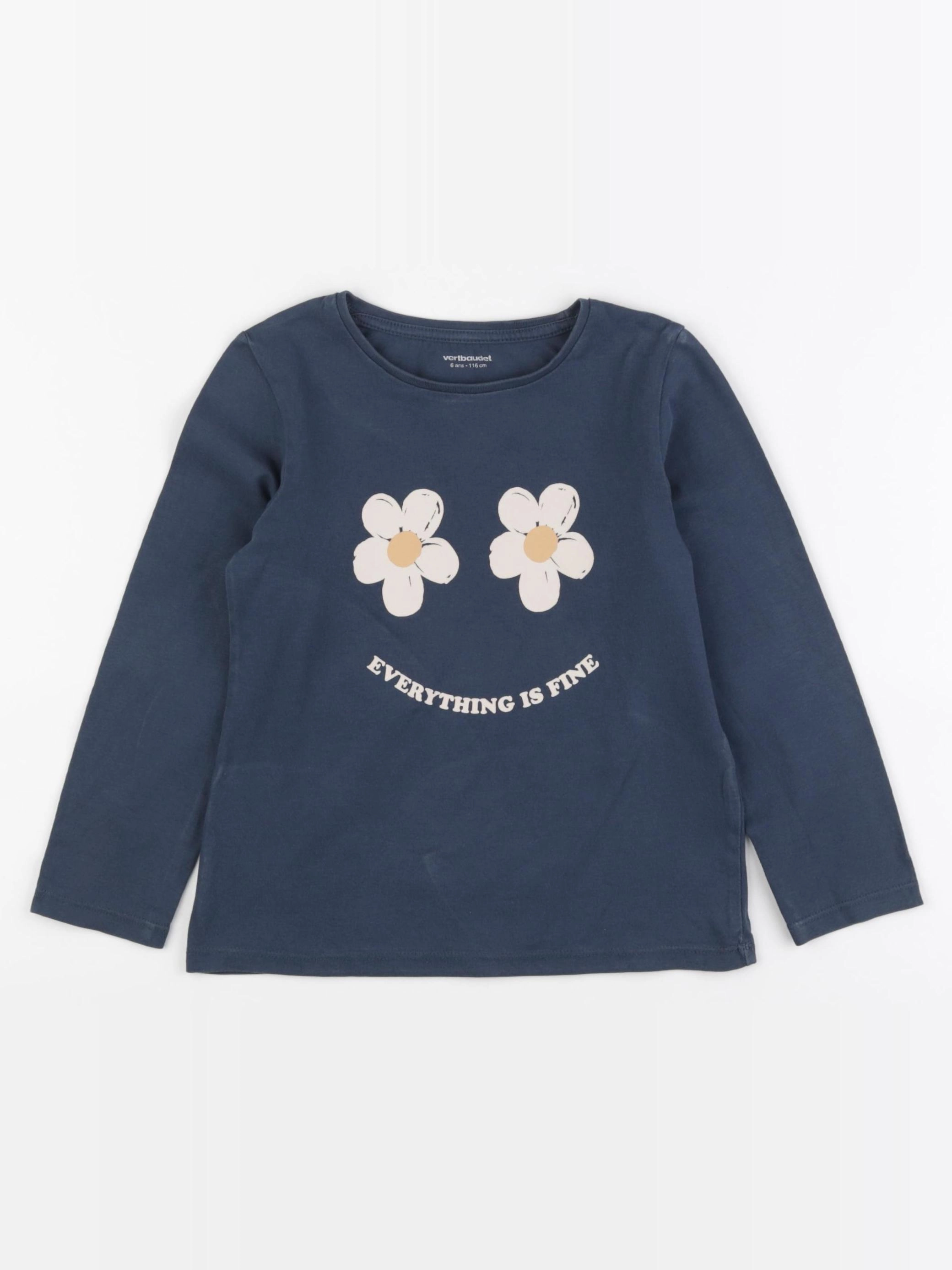 Vertbaudet - tee-shirt bleu - 6 ans