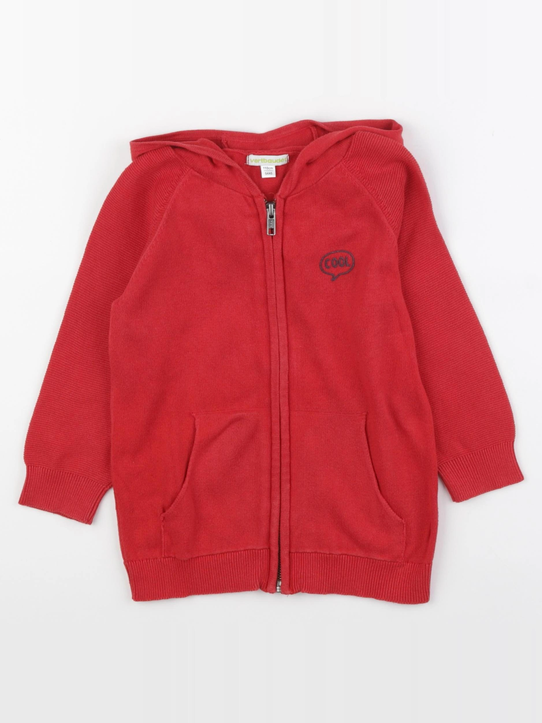 Vertbaudet - gilet rouge - 5 ans