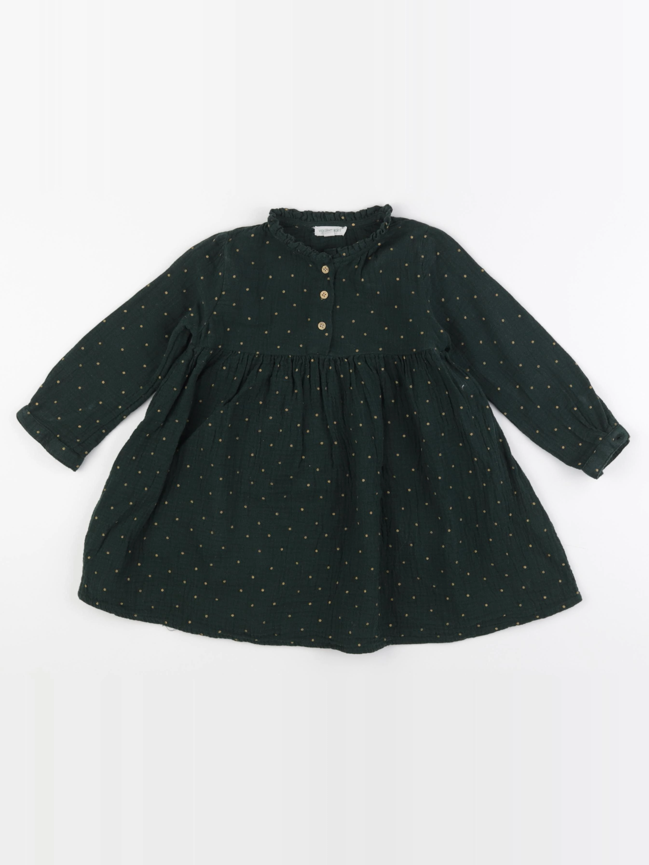 Vertbaudet - robe vert - 3 ans