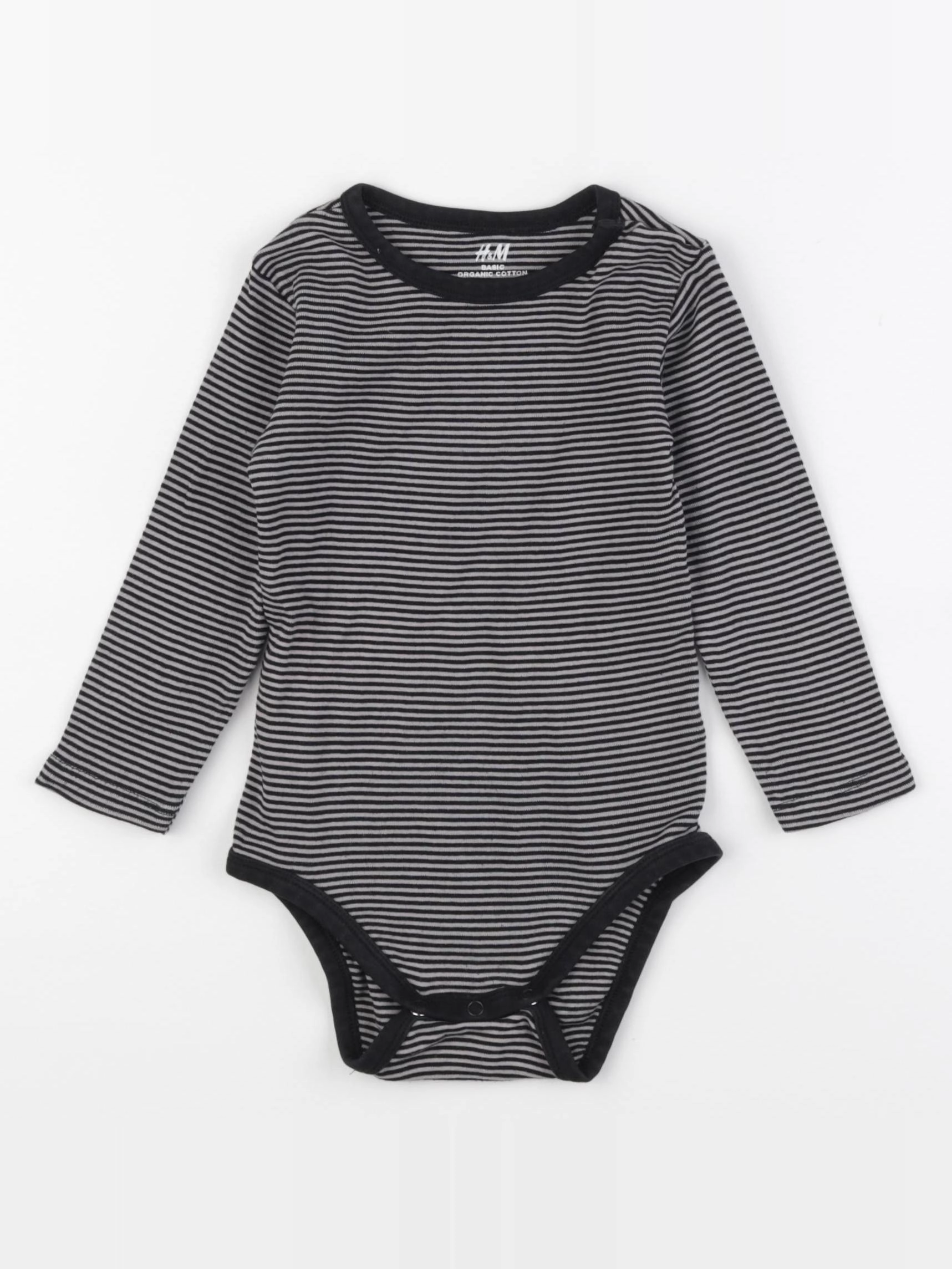 H&M - body bleu - 18/24 mois