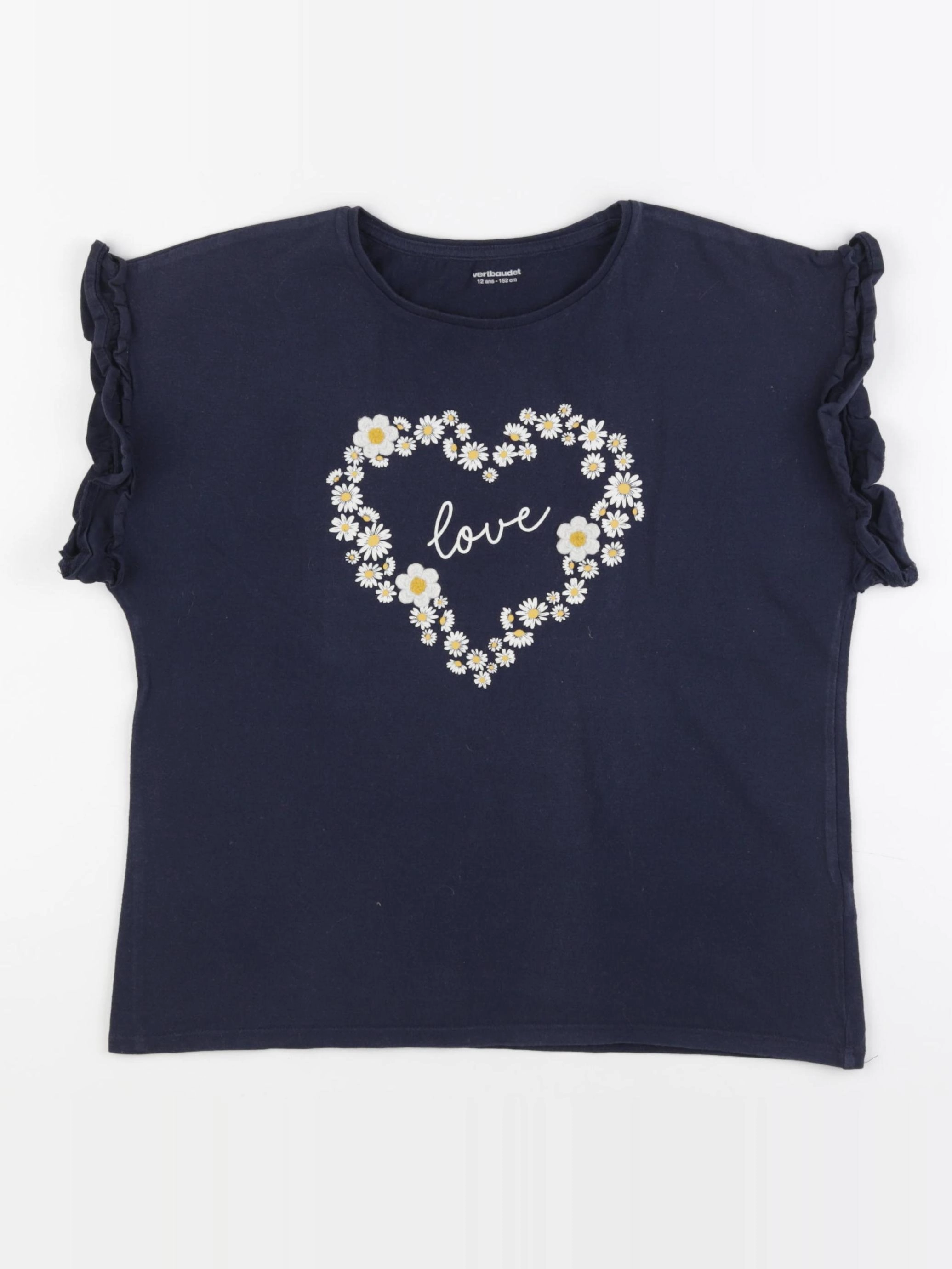 Vertbaudet - tee-shirt bleu - 12 ans